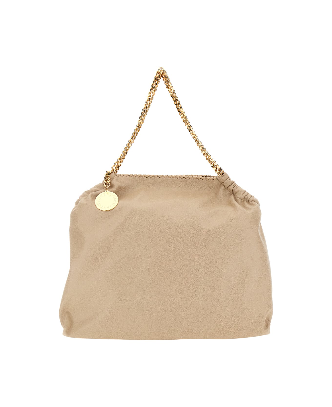 Stella McCartney Falabella Drawstring Bag Eco Saggy Deer W/gold Chain - White