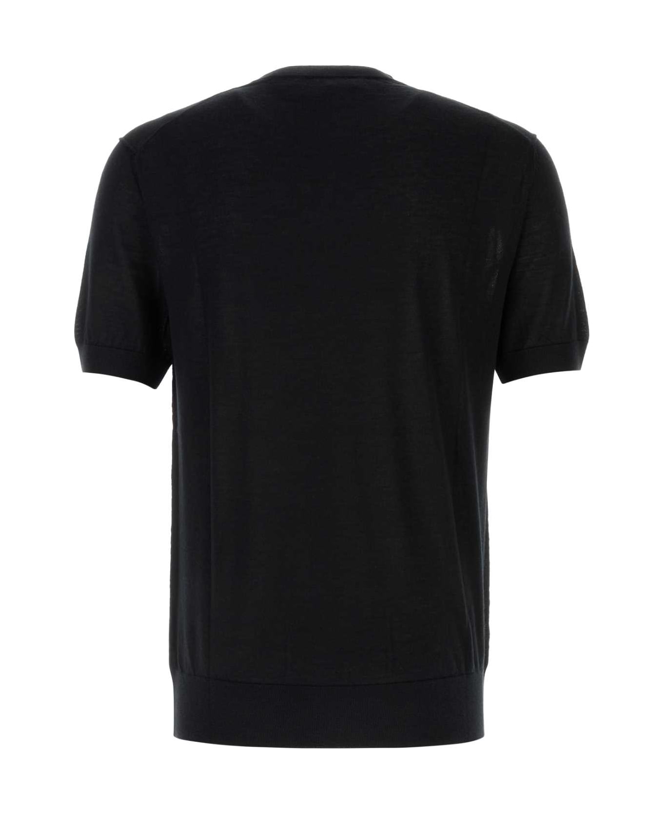 Dolce & Gabbana Black Cashmere T-shirt - NERO ニットウェア