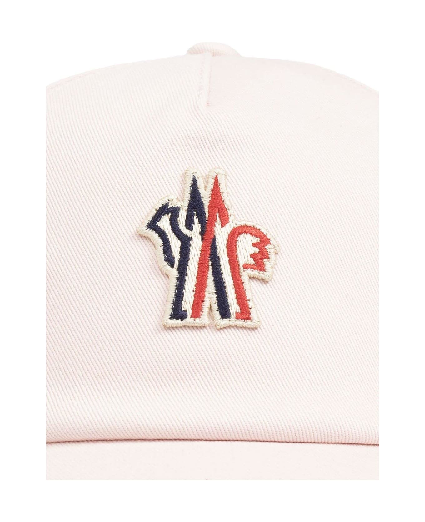 Moncler Logo Patch Baseball Cap - PASTEL PINK