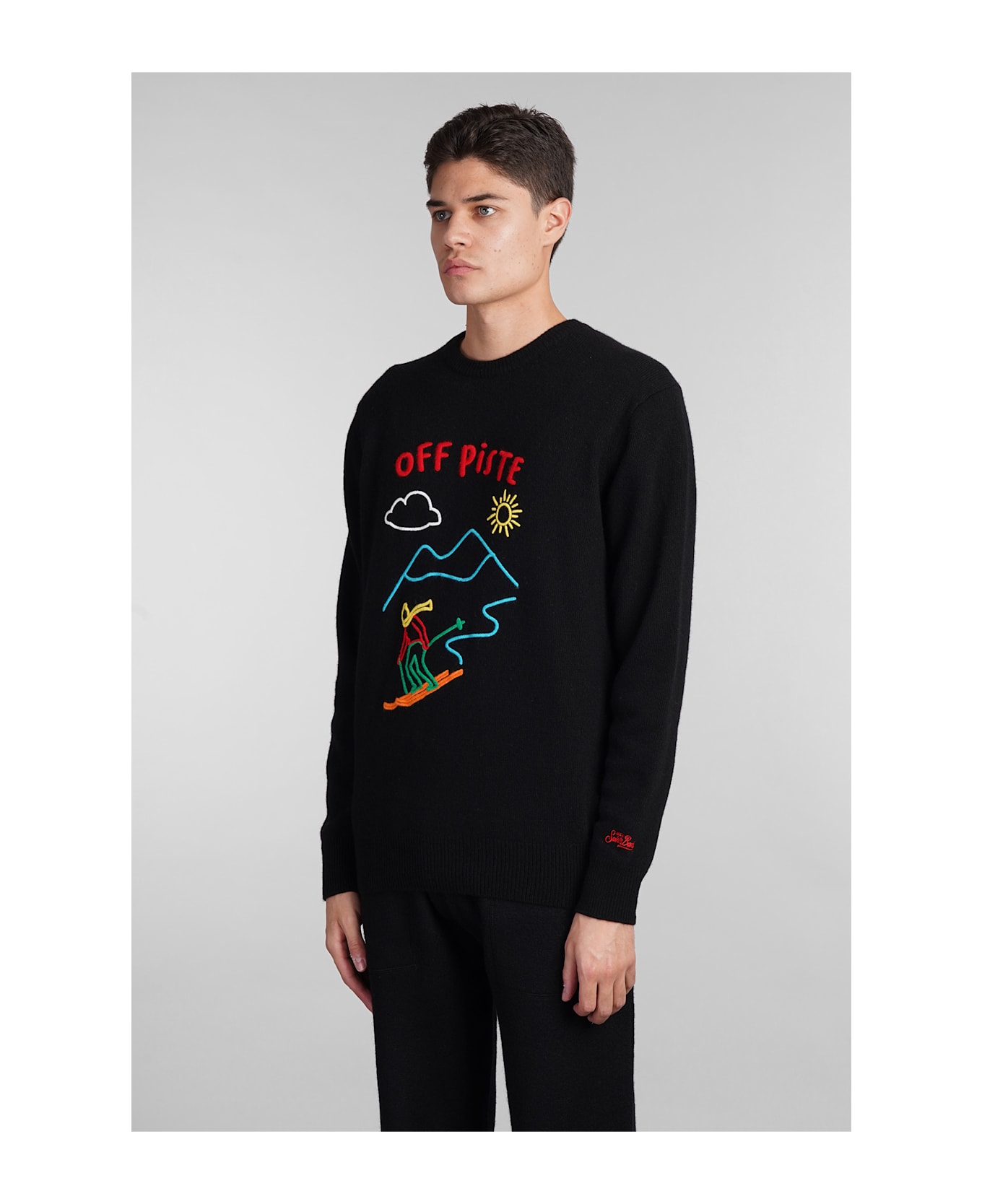 MC2 Saint Barth Heron Knitwear In Black Wool - black