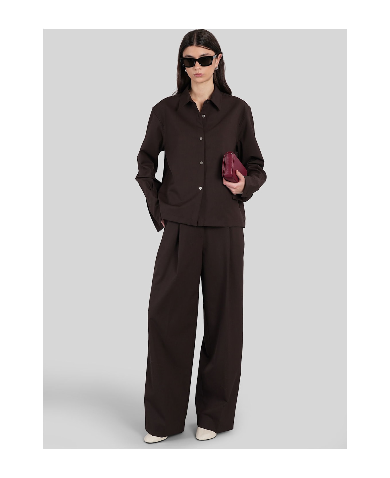 TheLatest C Axel 3104 Pants In Brown Polyester - brown