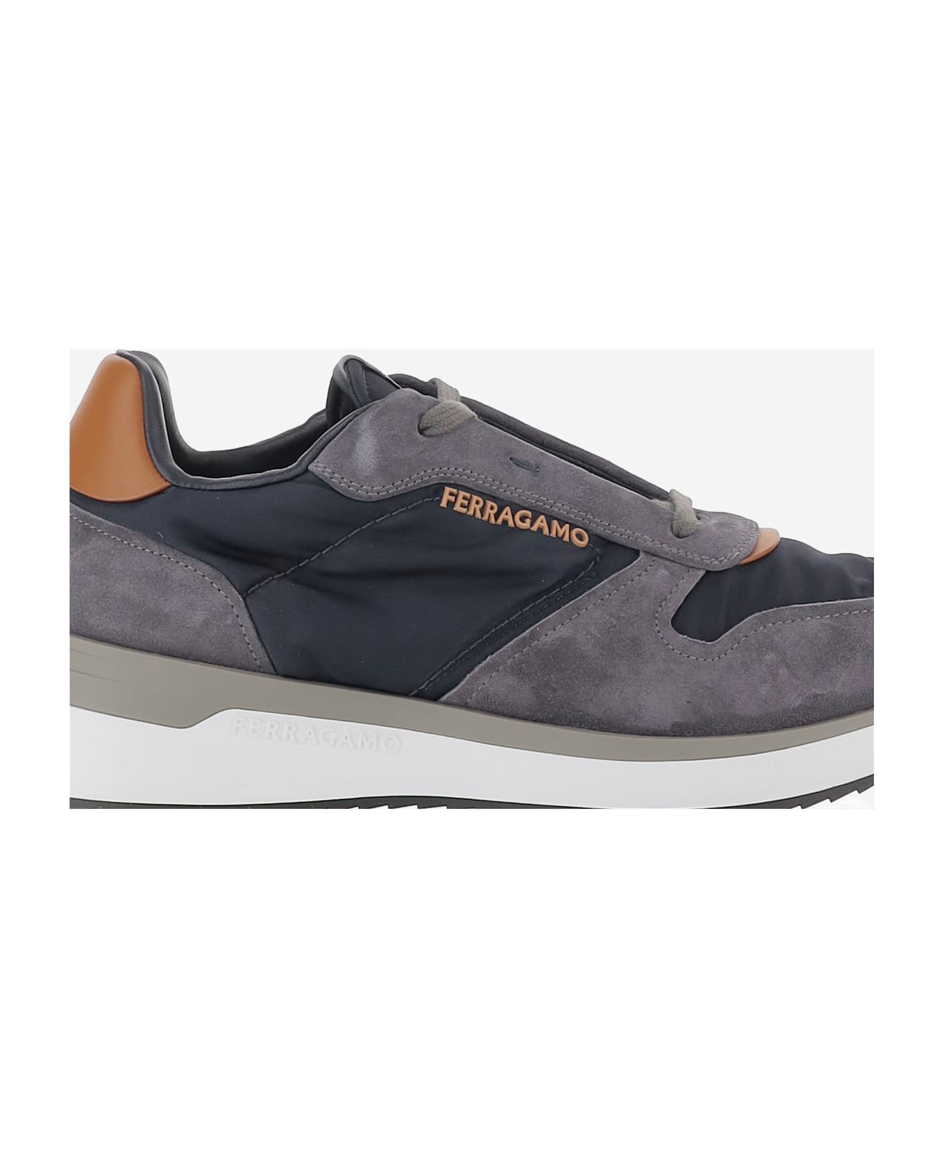 Ferragamo Leather Sneakers - Red