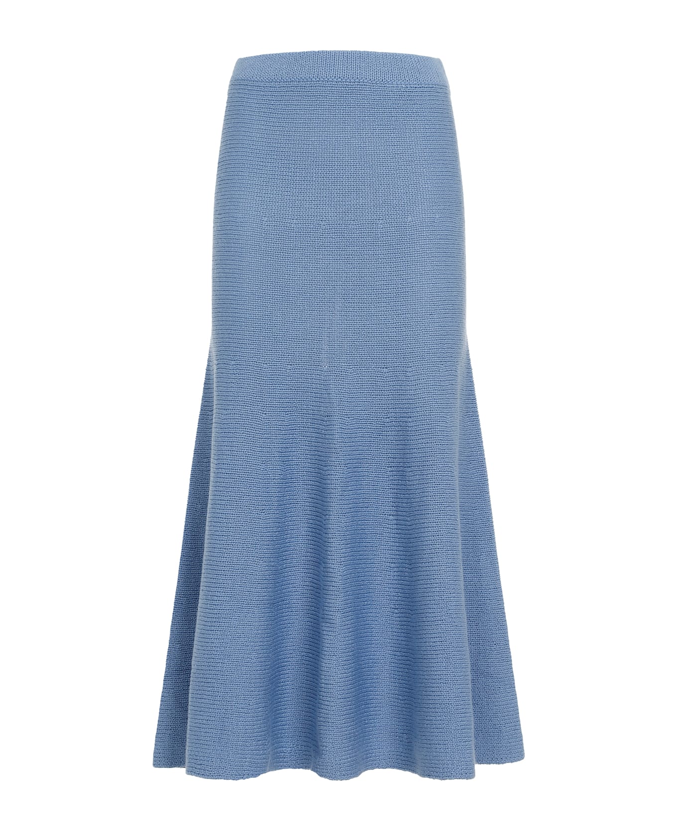 Gabriela Hearst Manni Midi Skirt - Ldb Light Blue Denim