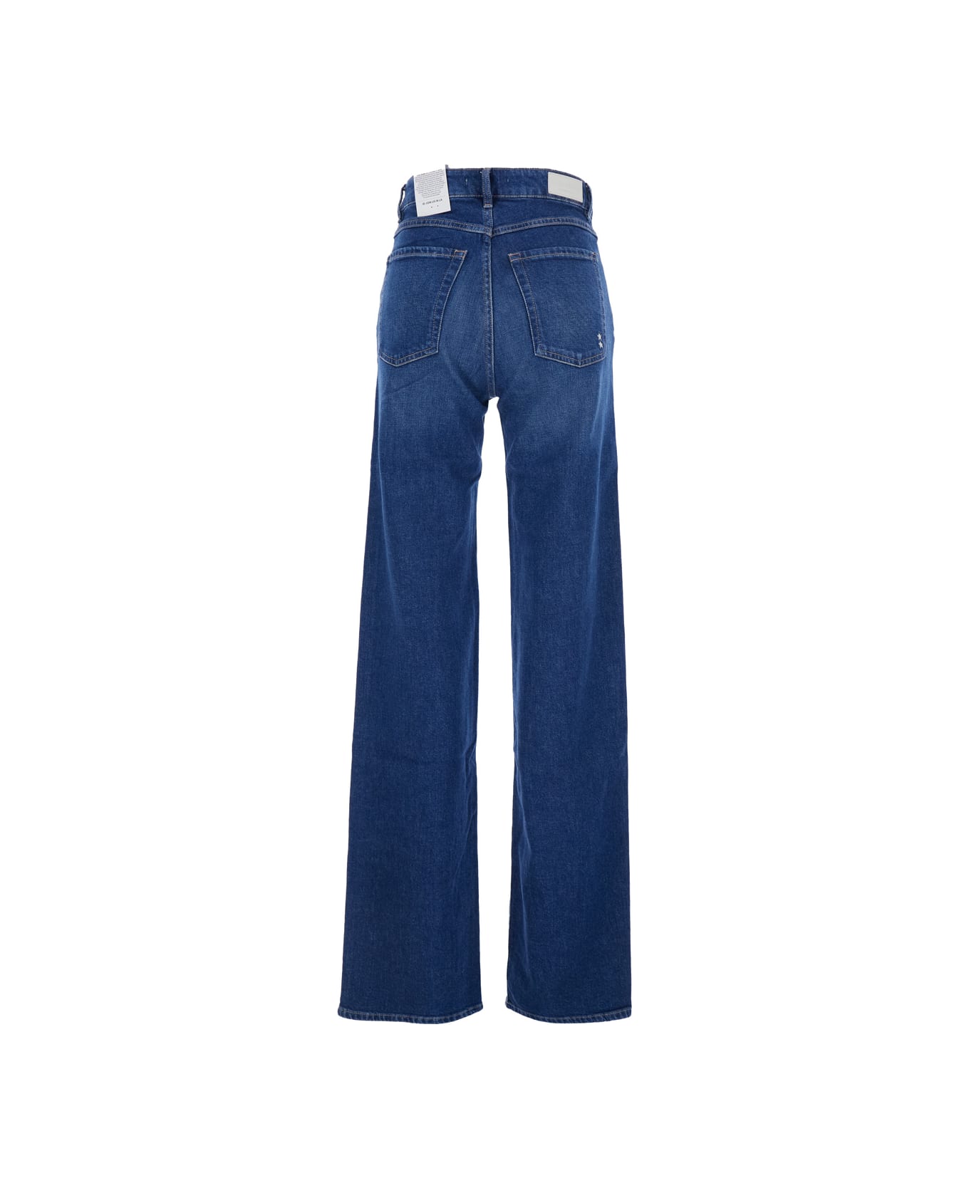 Icon Denim 
joia
 Blue Jeans With Belt Loops And Logo Patch On The Rear In Denim Woman - Blu