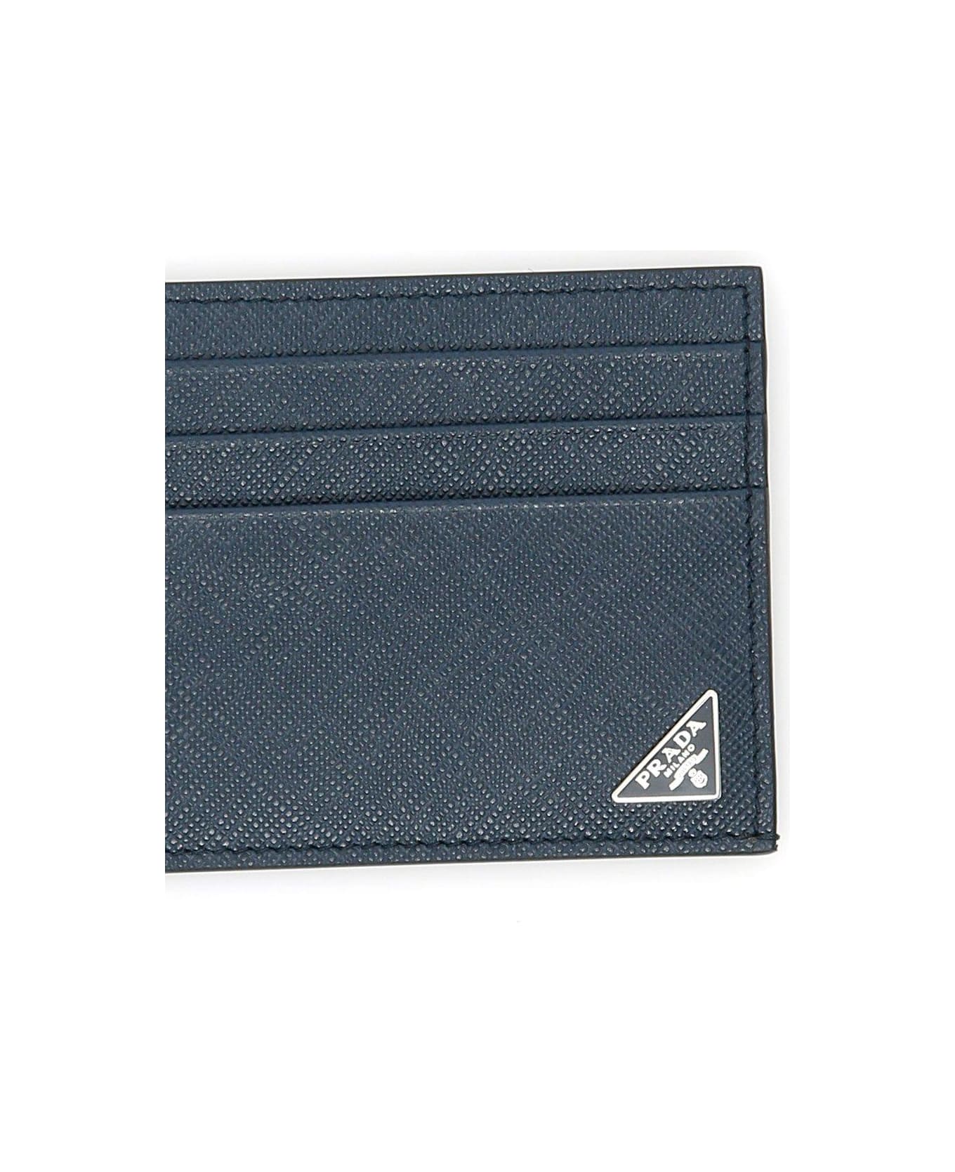 Prada Triangle-logo Cardholder - Blue