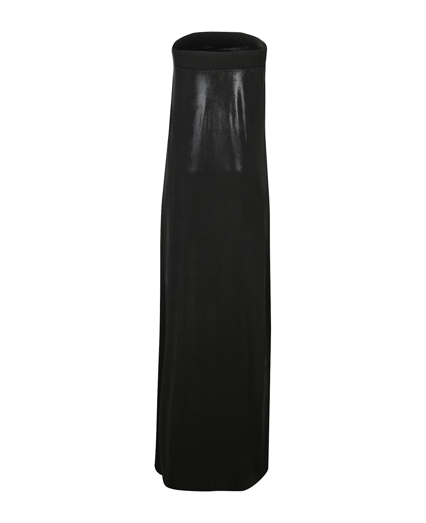 Norma Kamali Side Slit Long Dress In Black - Black