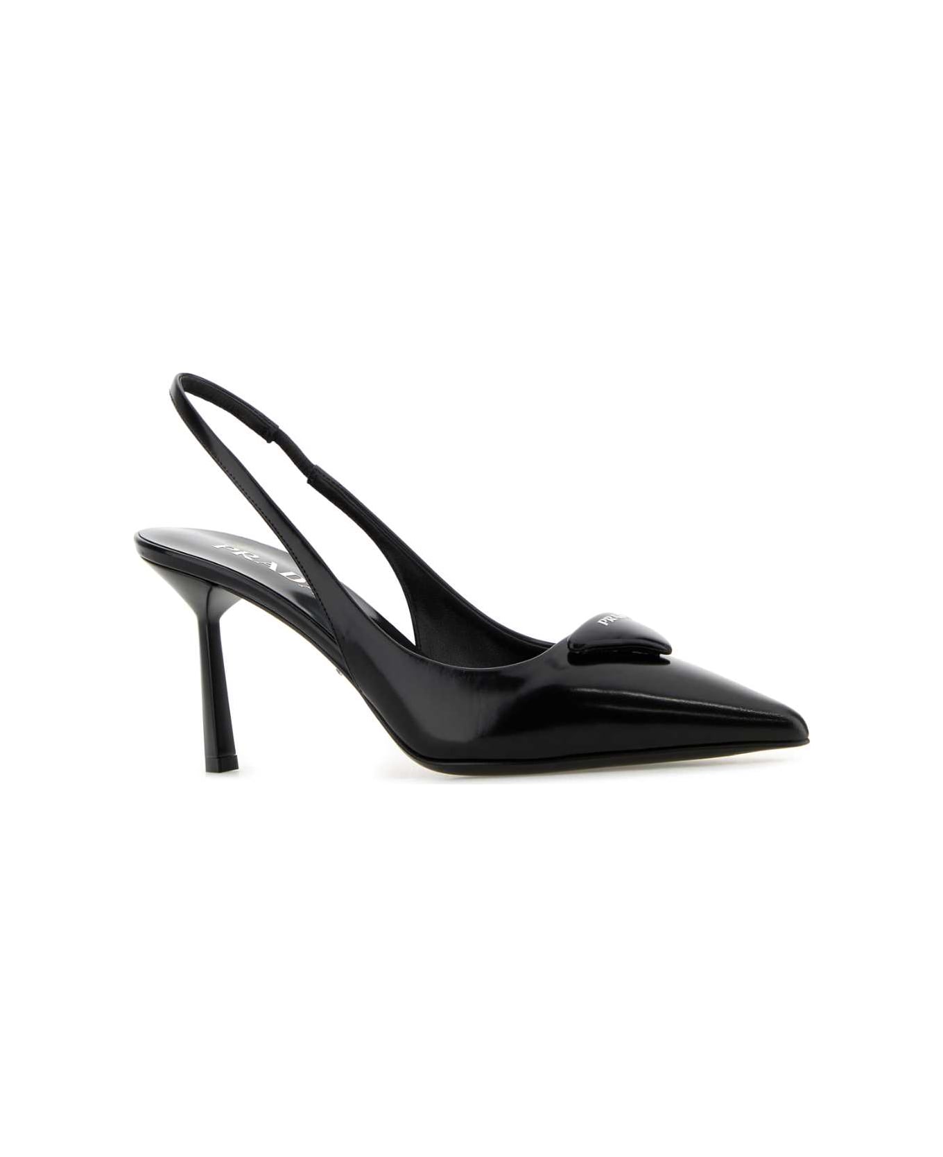 Prada Black Leather Pumps - NERO