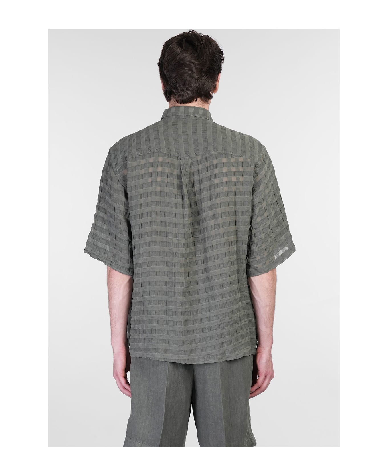 costumein Stefano Shirt In Green Linen - green