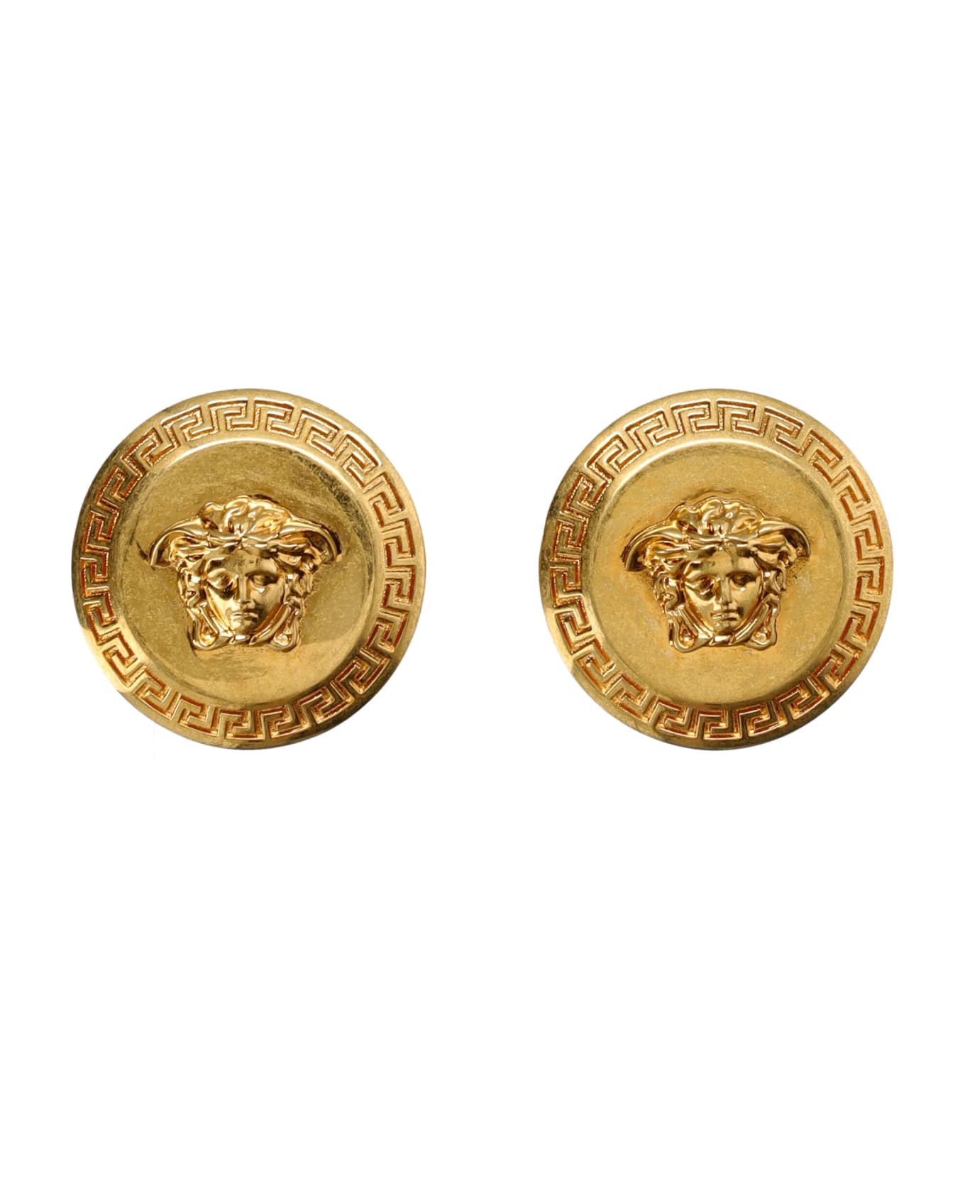 Versace Tribute Medusa Stud Earrings - GOLD