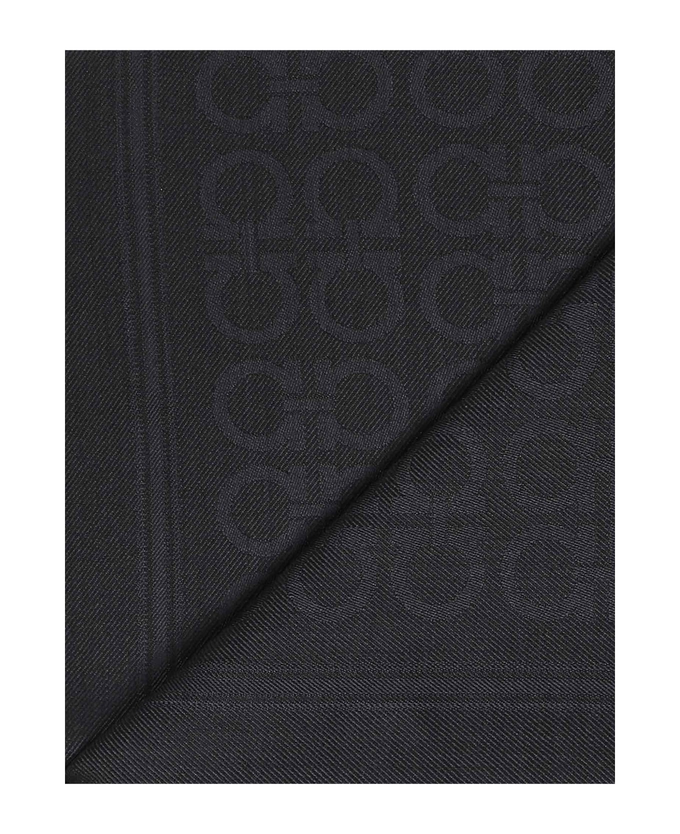 Ferragamo Gancini Square Stole - Black