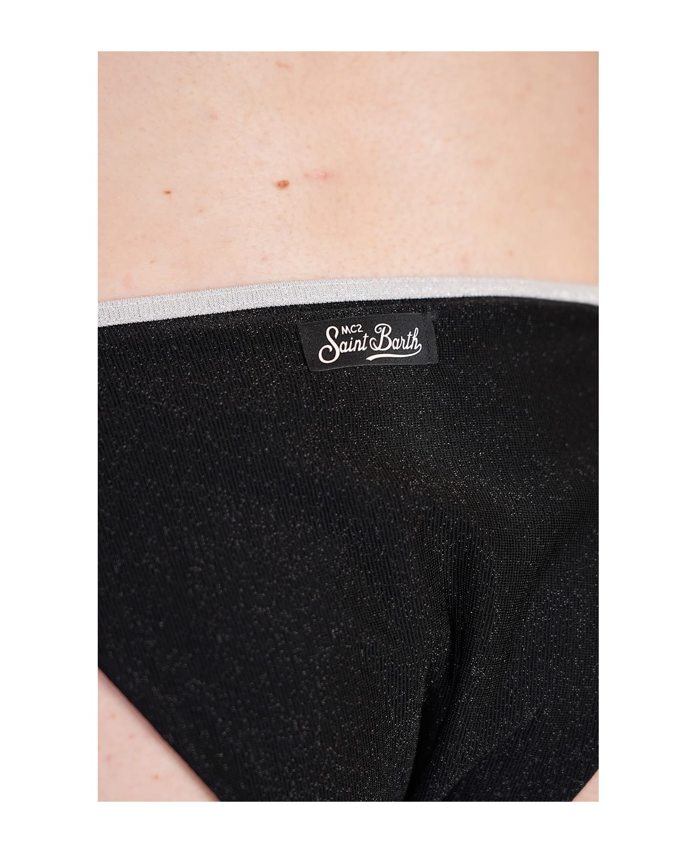 MC2 Saint Barth Marielle String Beachwear In Black Viscose - black