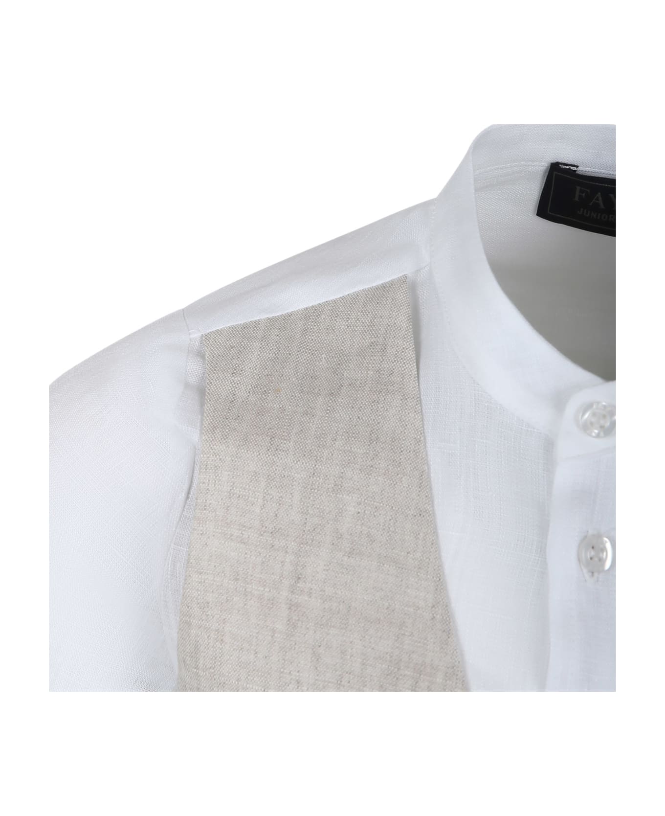 Fay White Shirt For Boy - White シャツ