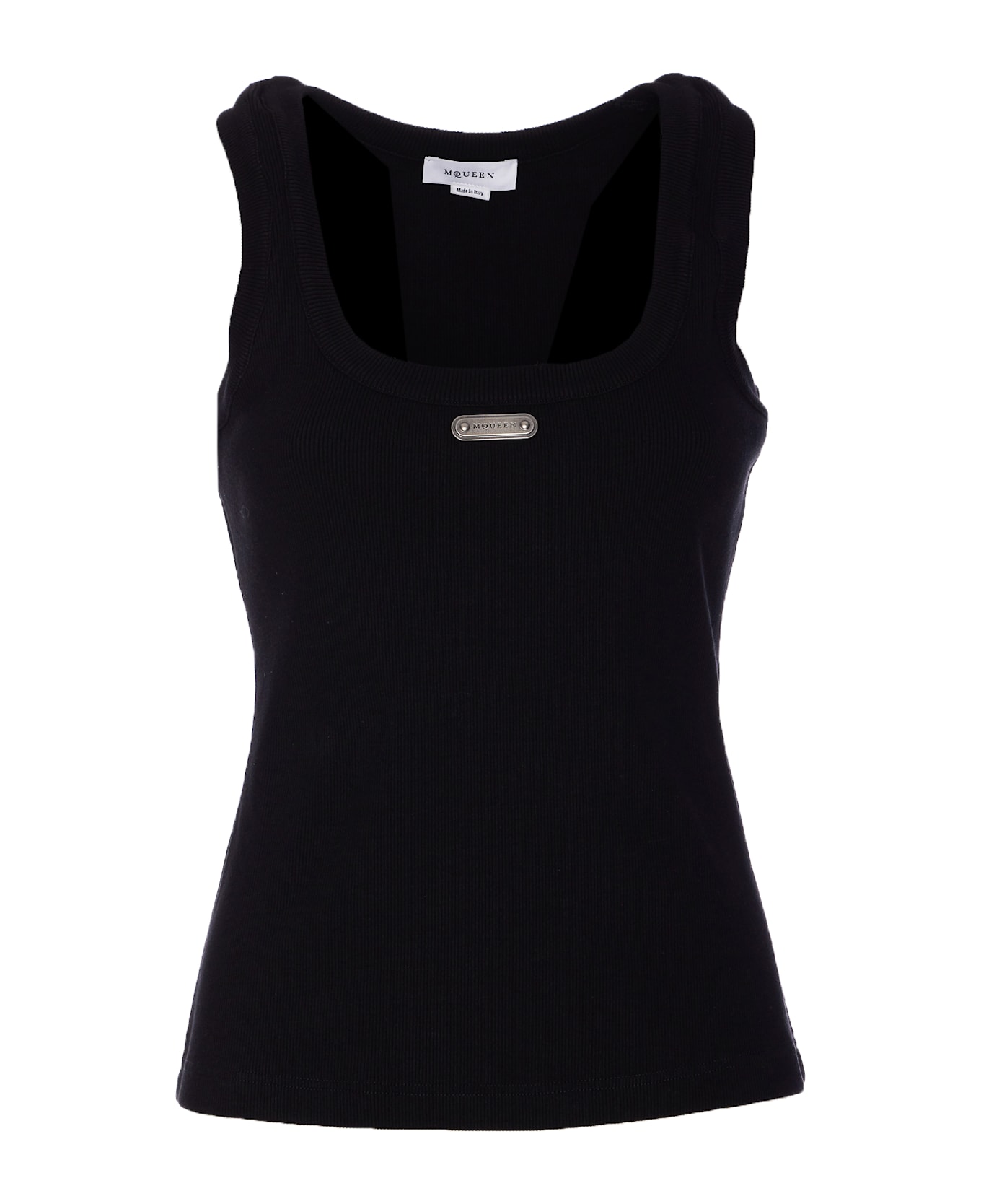 Alexander McQueen Logo Tank Top - Black