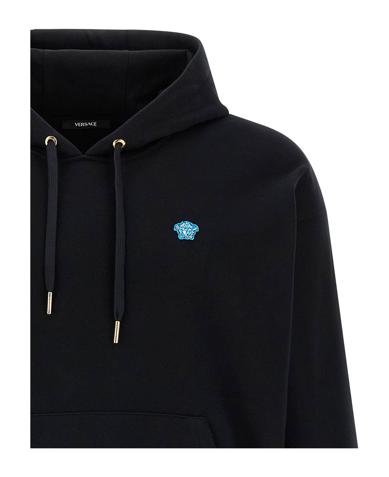 Versace 
medusa
 Patch Hoodie - Black  