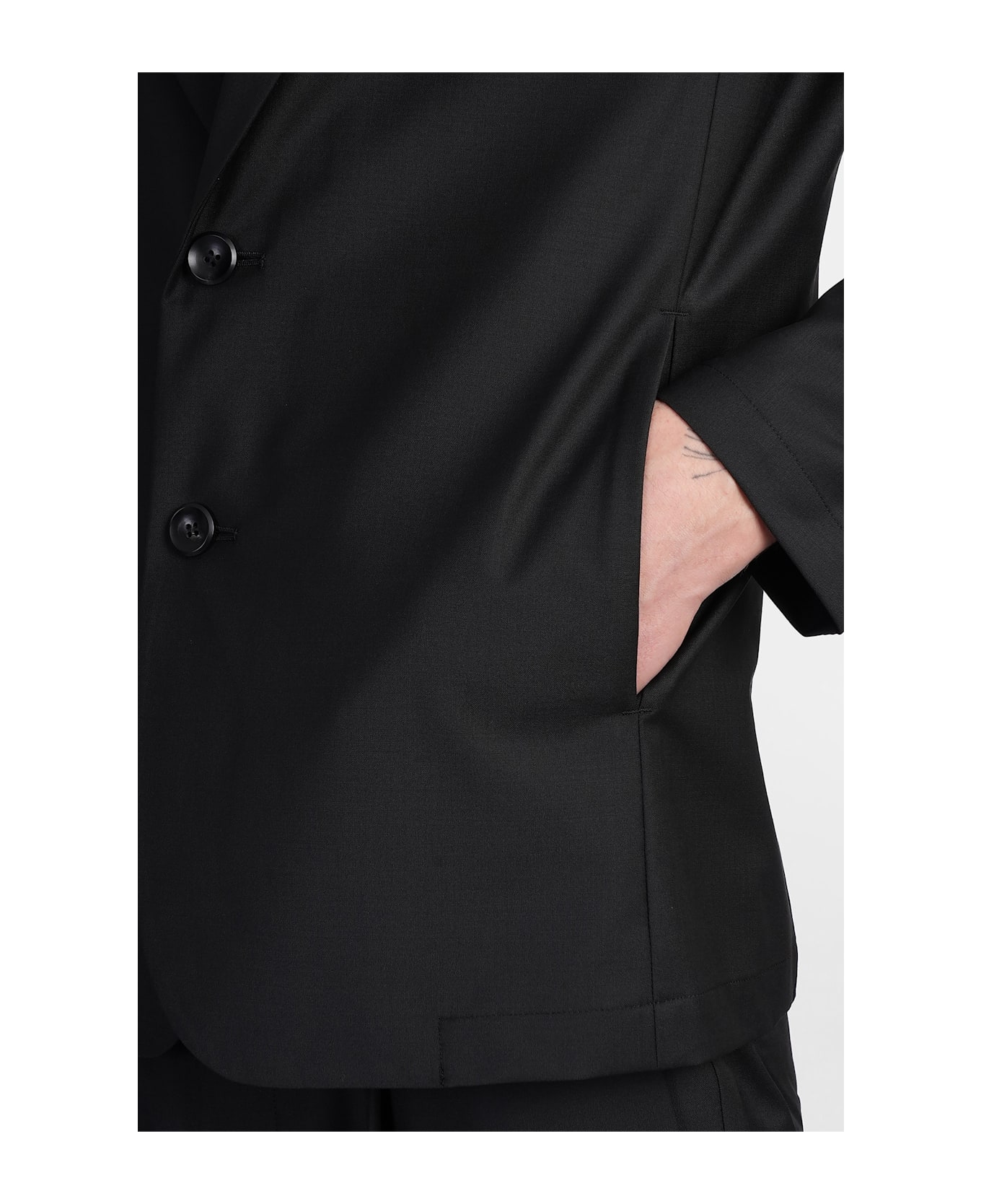 Attachment Blazer In Black Polyester - black