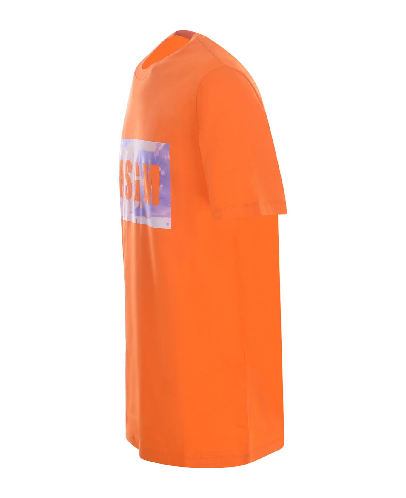 MSGM T-shirt Msgm "camo" Made Of Cotton - Arancione