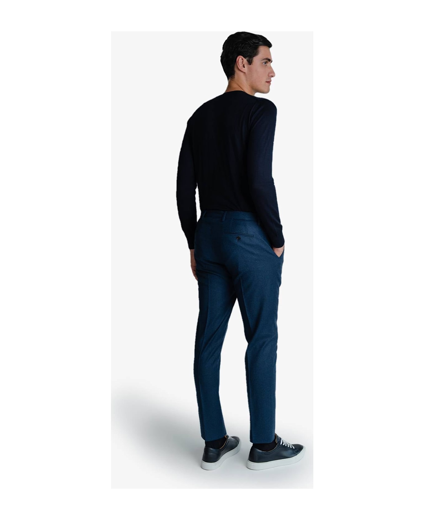 Larusmiani Velvet Trousers Howard Pants - Blue