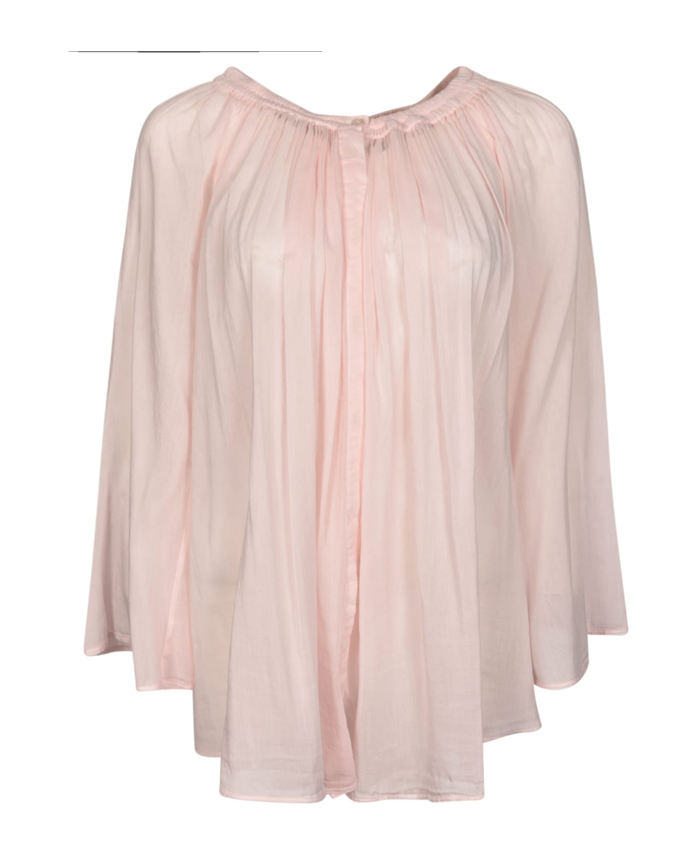 Forte_Forte Ruffle Oversized Blouse - Pink