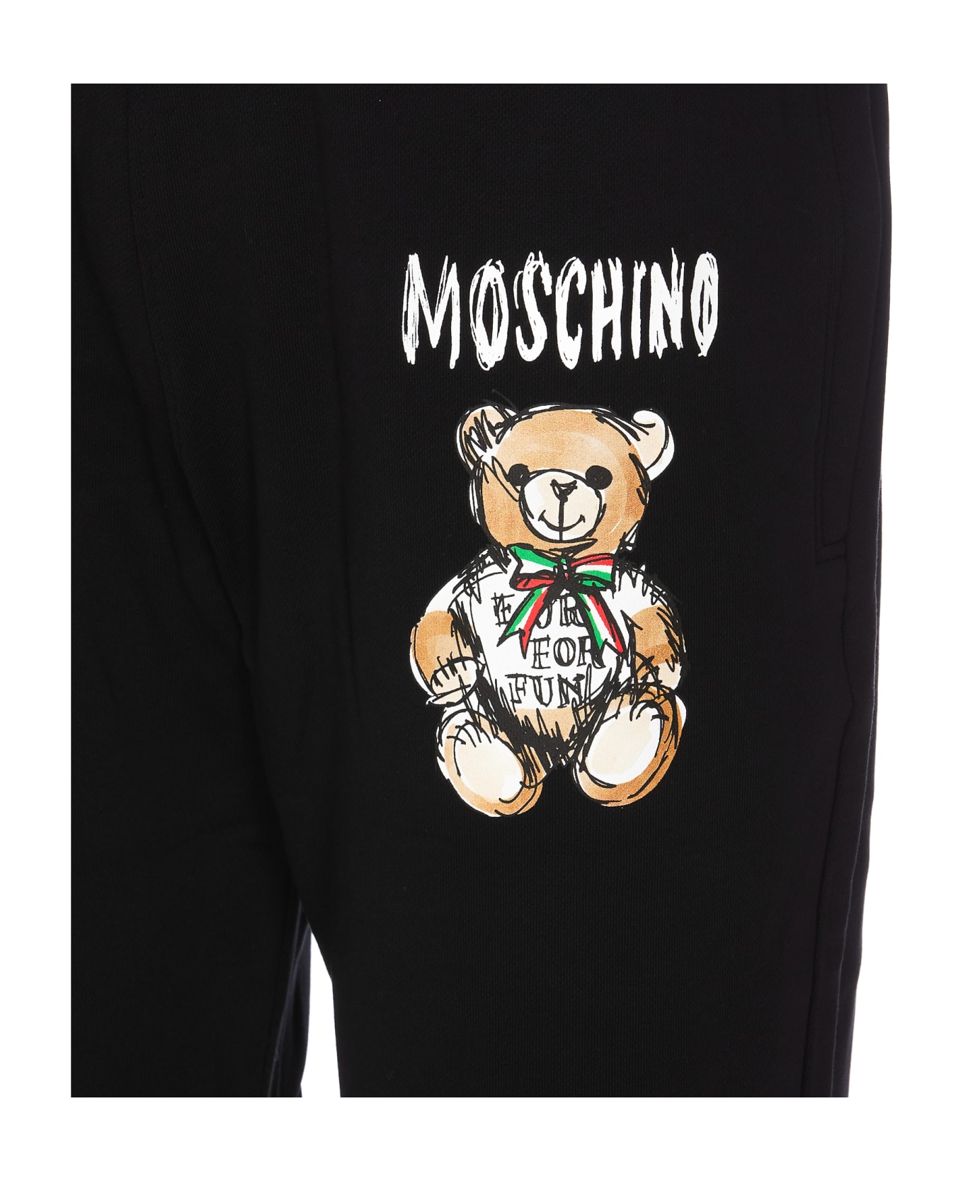 Moschino Drawn Teddy Bear Sweatpants - Black スウェットパンツ
