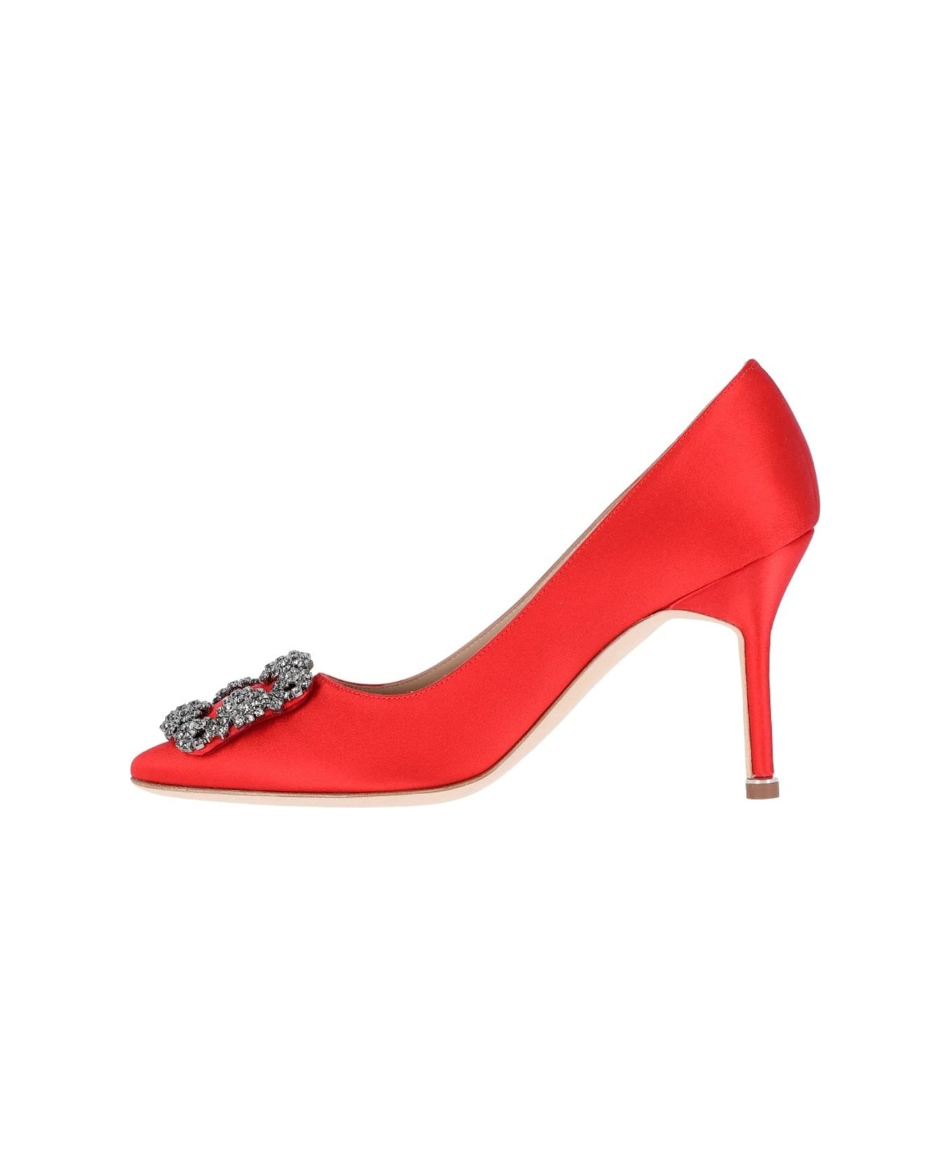 Manolo Blahnik Hangisi 090 Satin Pumps - Red