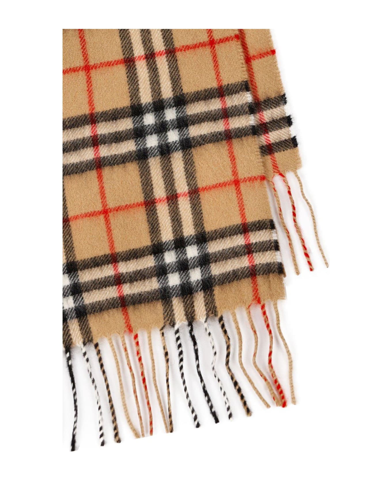 Burberry Checked Fringed Scarf - Archive beige アクセサリー＆ギフト