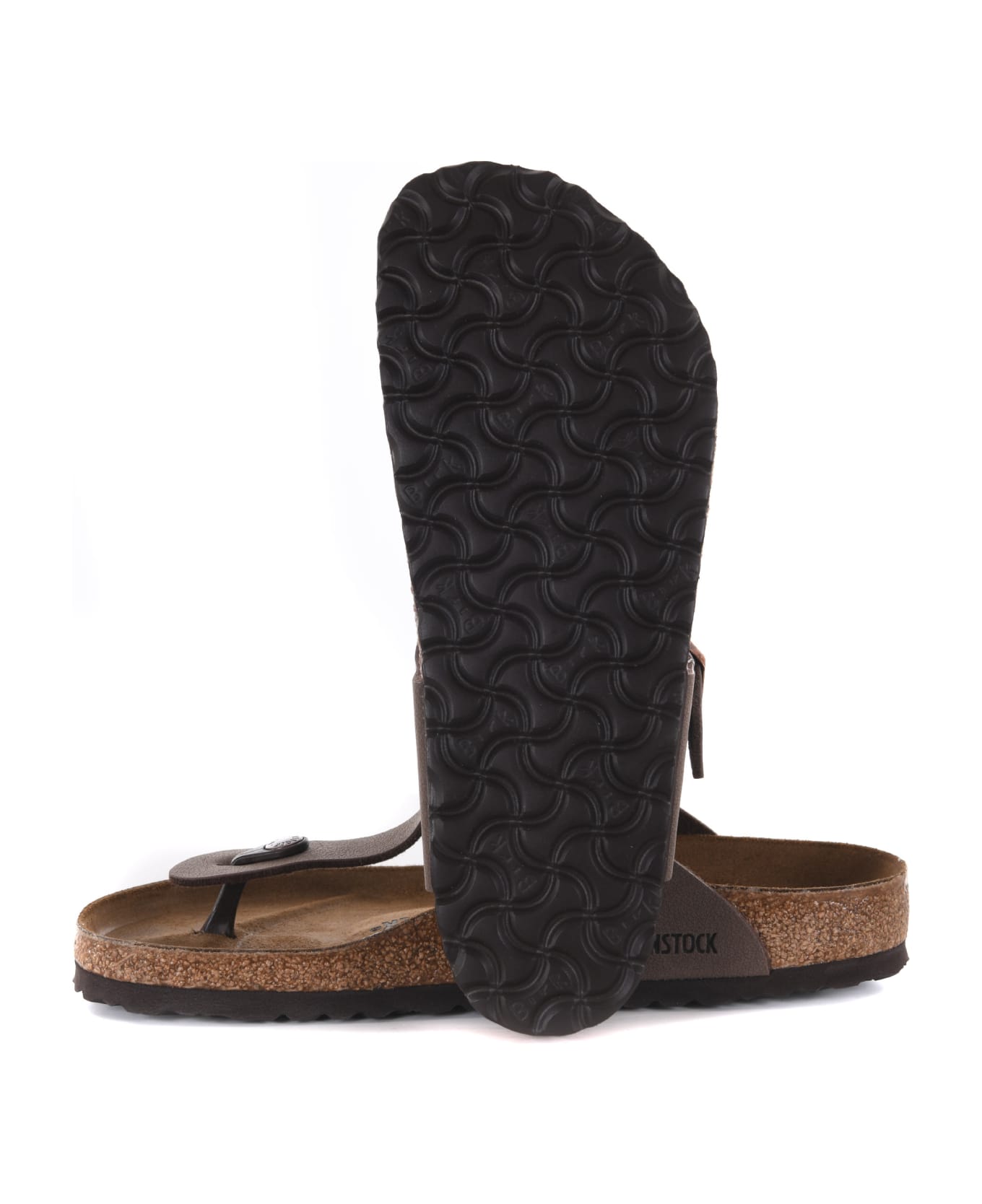 Birkenstock "gizeh" Leather Flip Flops - Marrone
