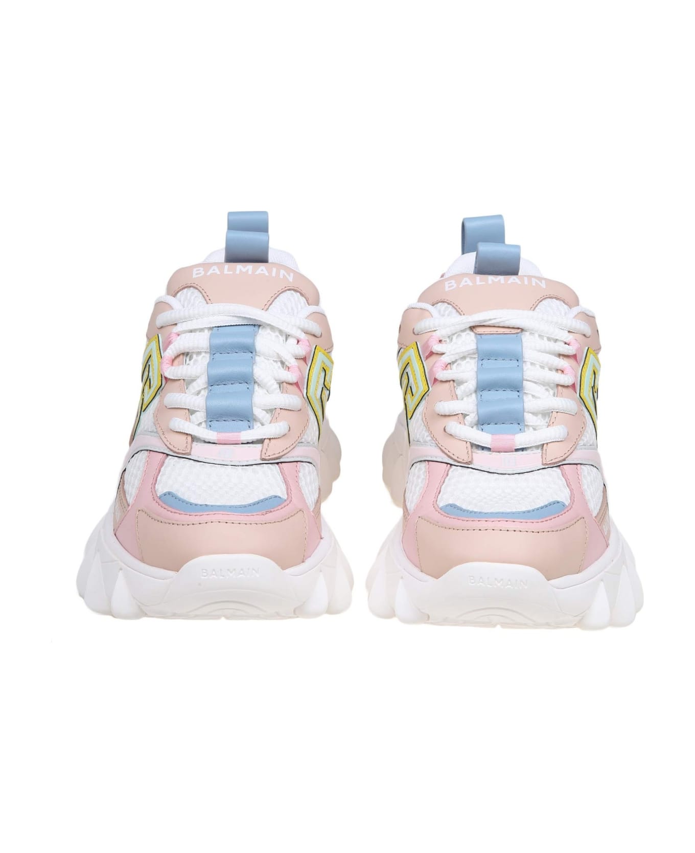 BALMAIN 25SS スニーカー マルチカラー Made In Italy Balmain B-east Pb In Multicolored Leather And Mesh | italist