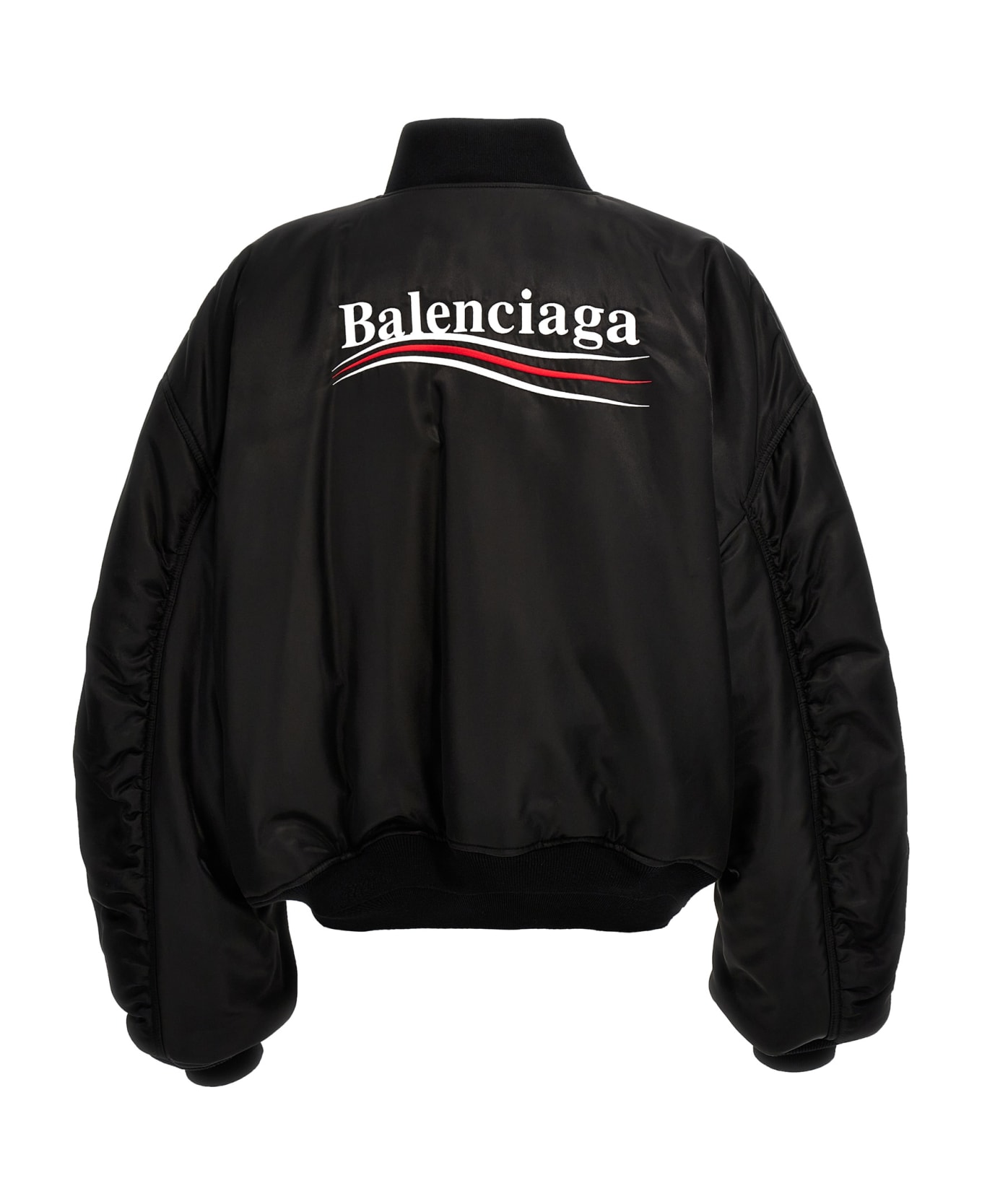 Balenciaga 'political Campaign' Bomber Jacket - Black  