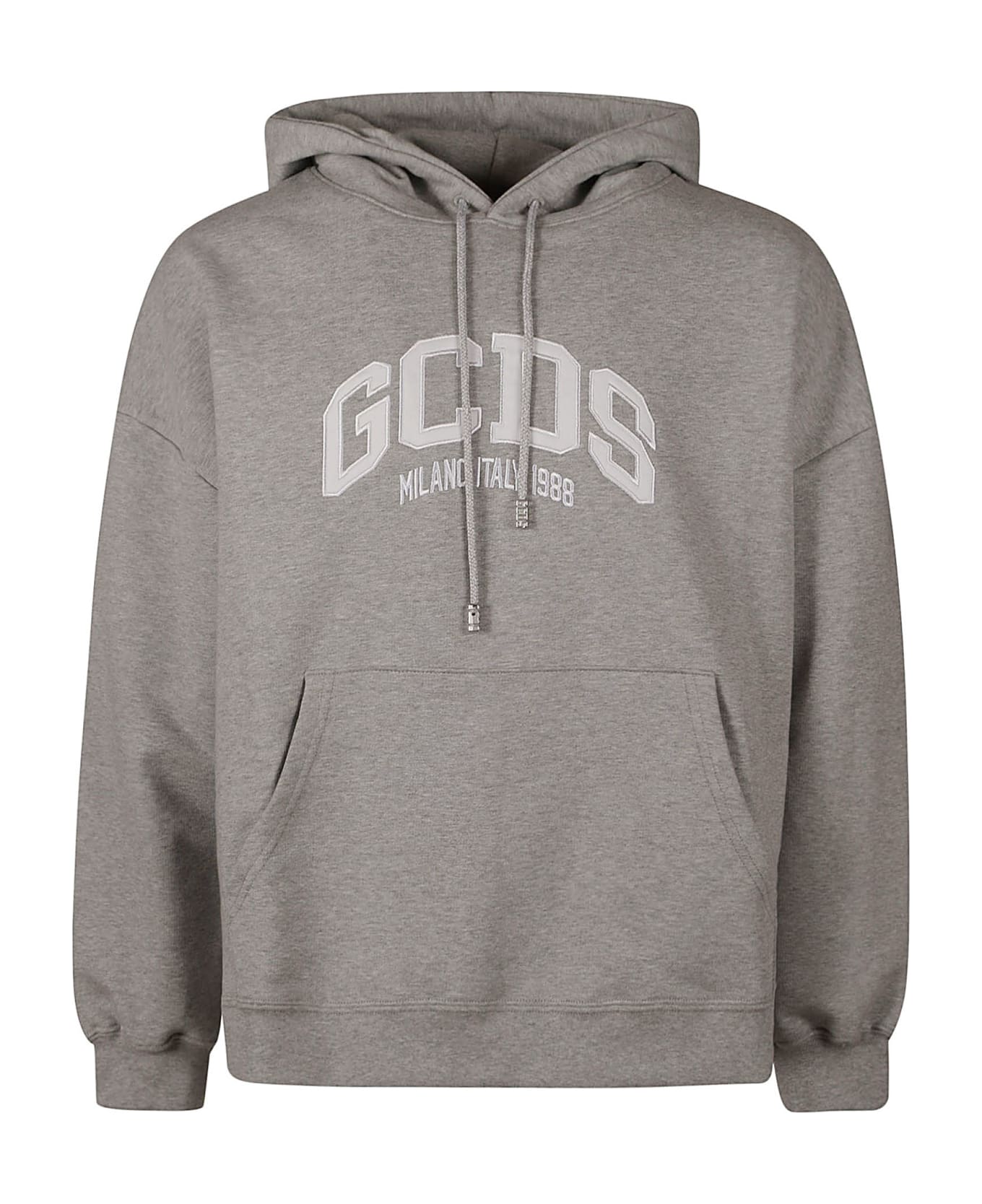 GCDS Logo Loose Hoodie - Grey フリース