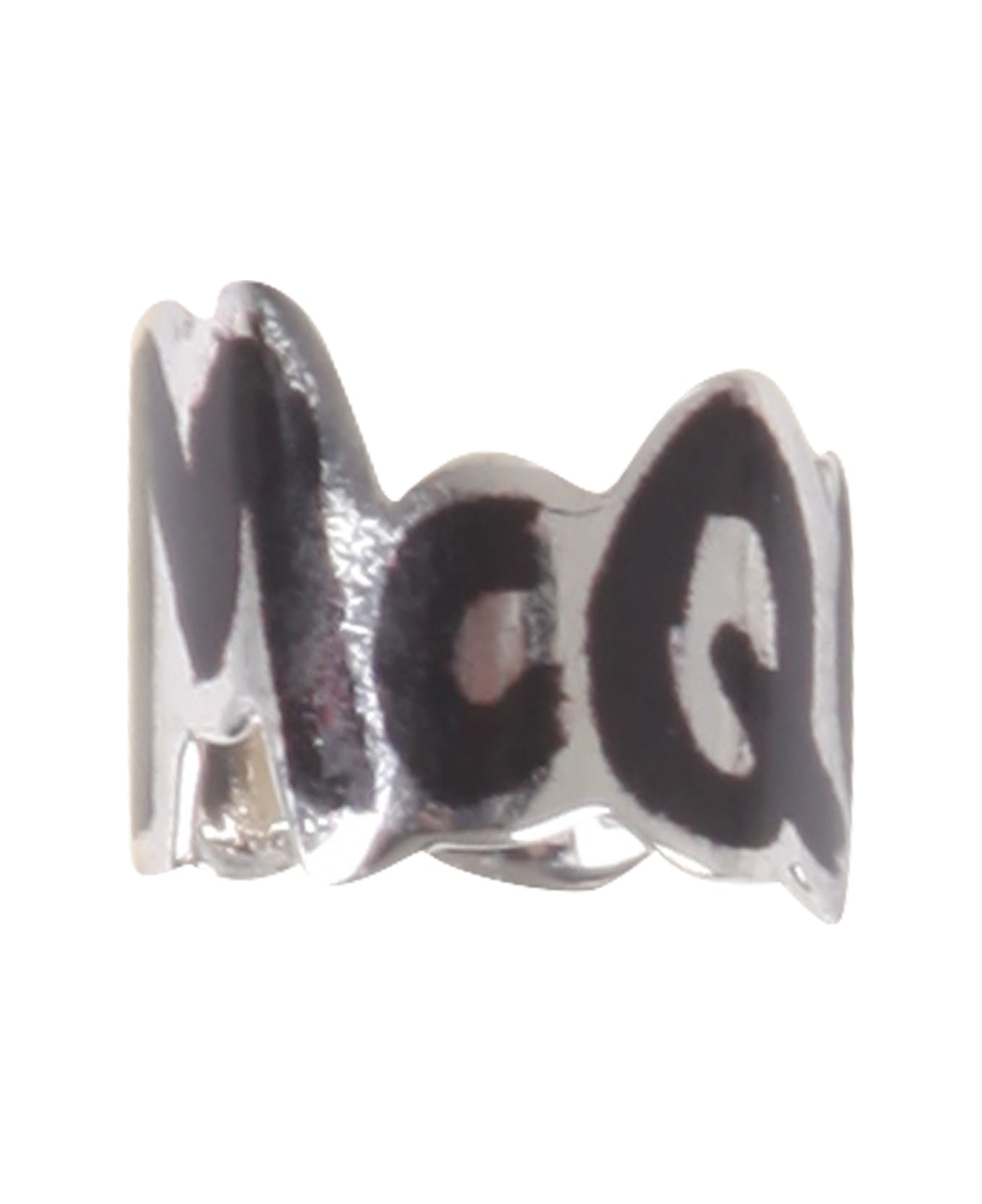 Alexander McQueen Earrings With Graffiti Logo - NERO