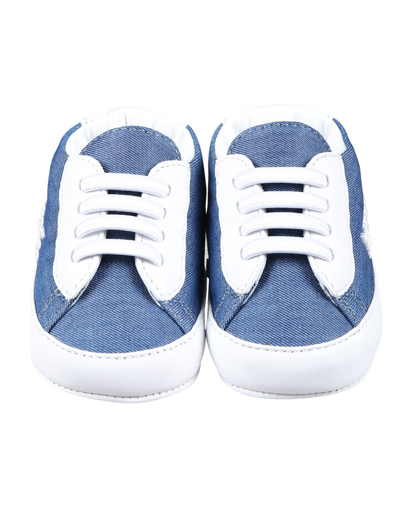 Versace Denim Sneakers For Babies With Logo - Denim シューズ
