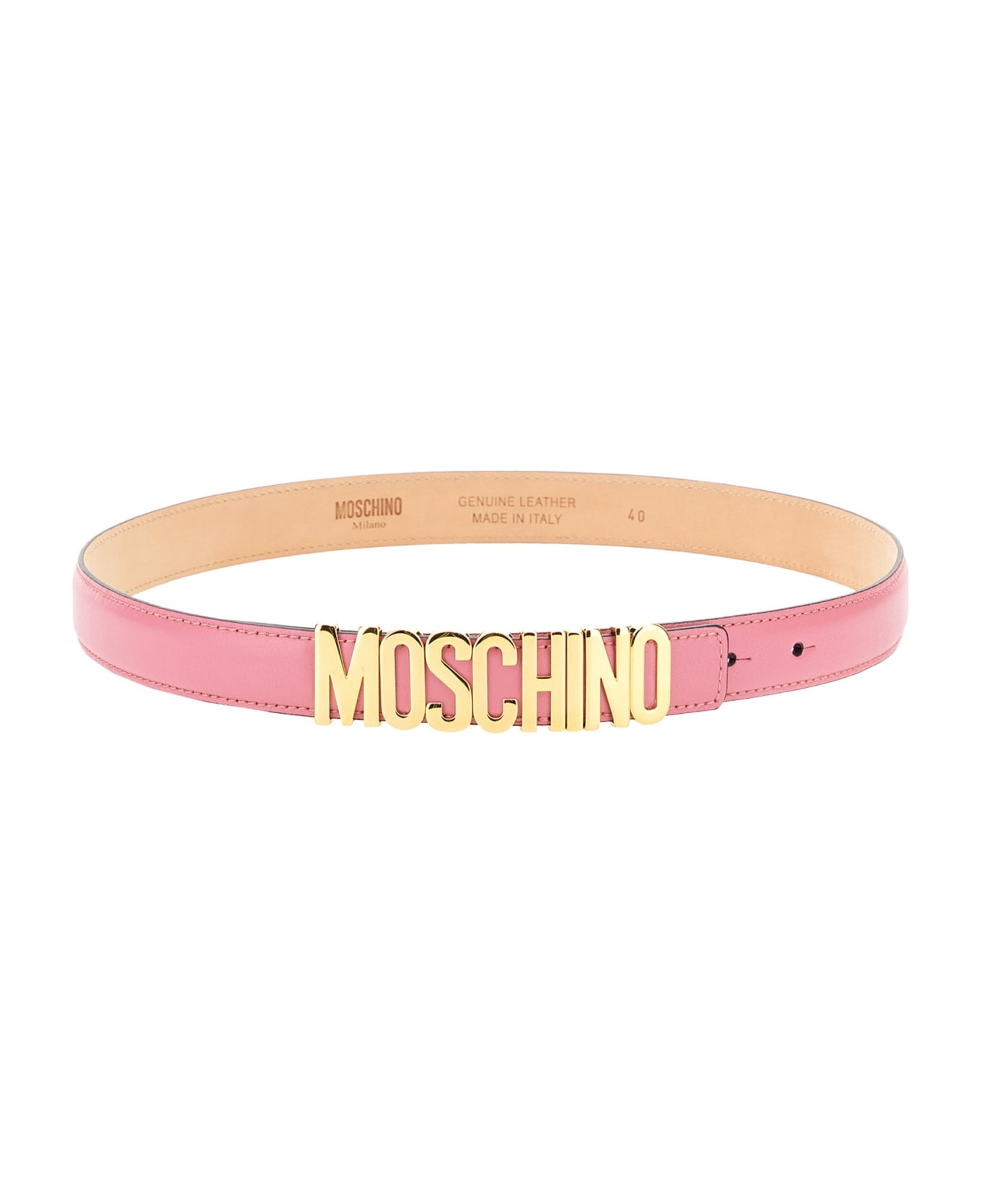Moschino Belt With Logo - ROSA