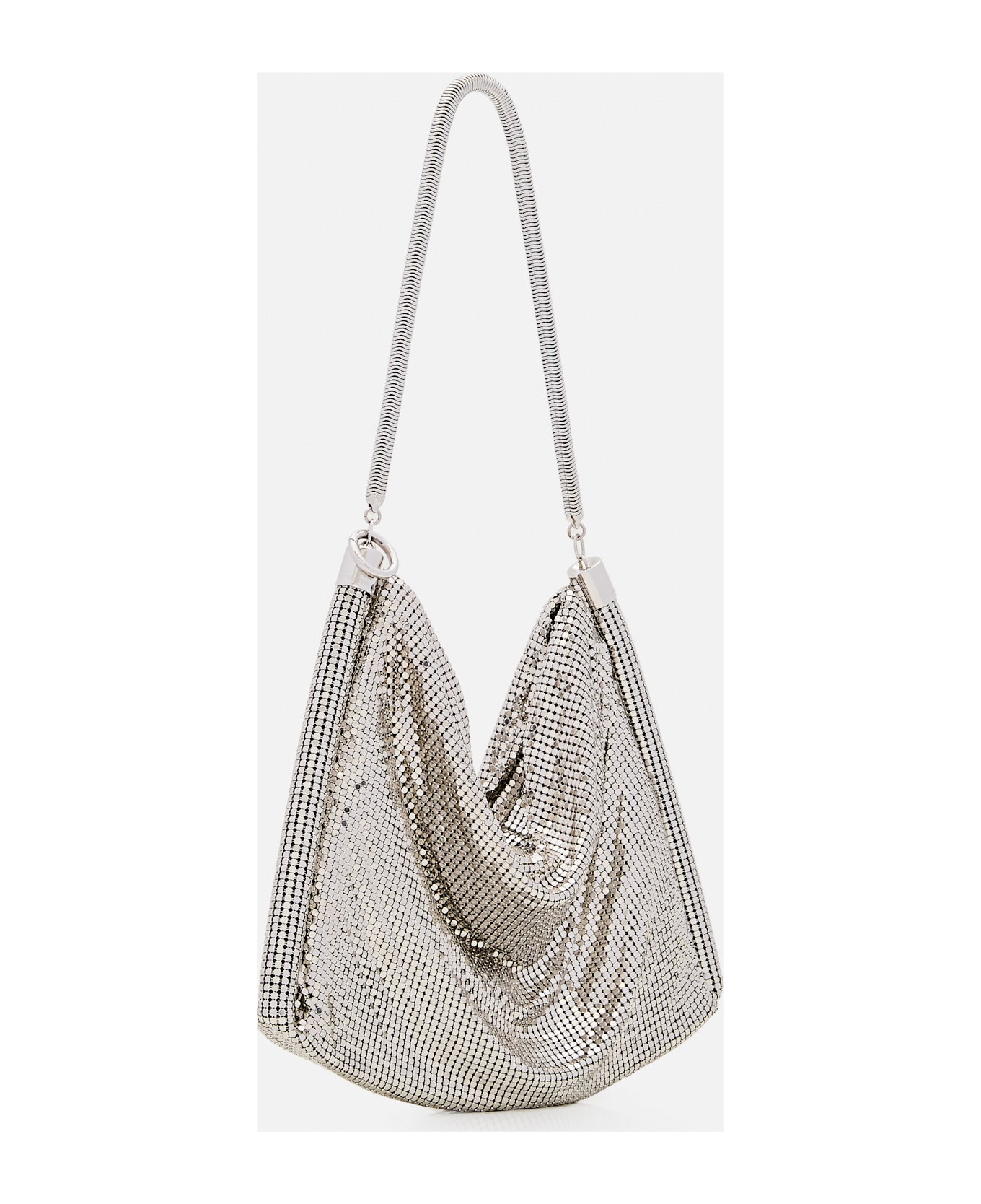 Paco Rabanne Pixel Tube Aluminum Shoulder Bag - Silver