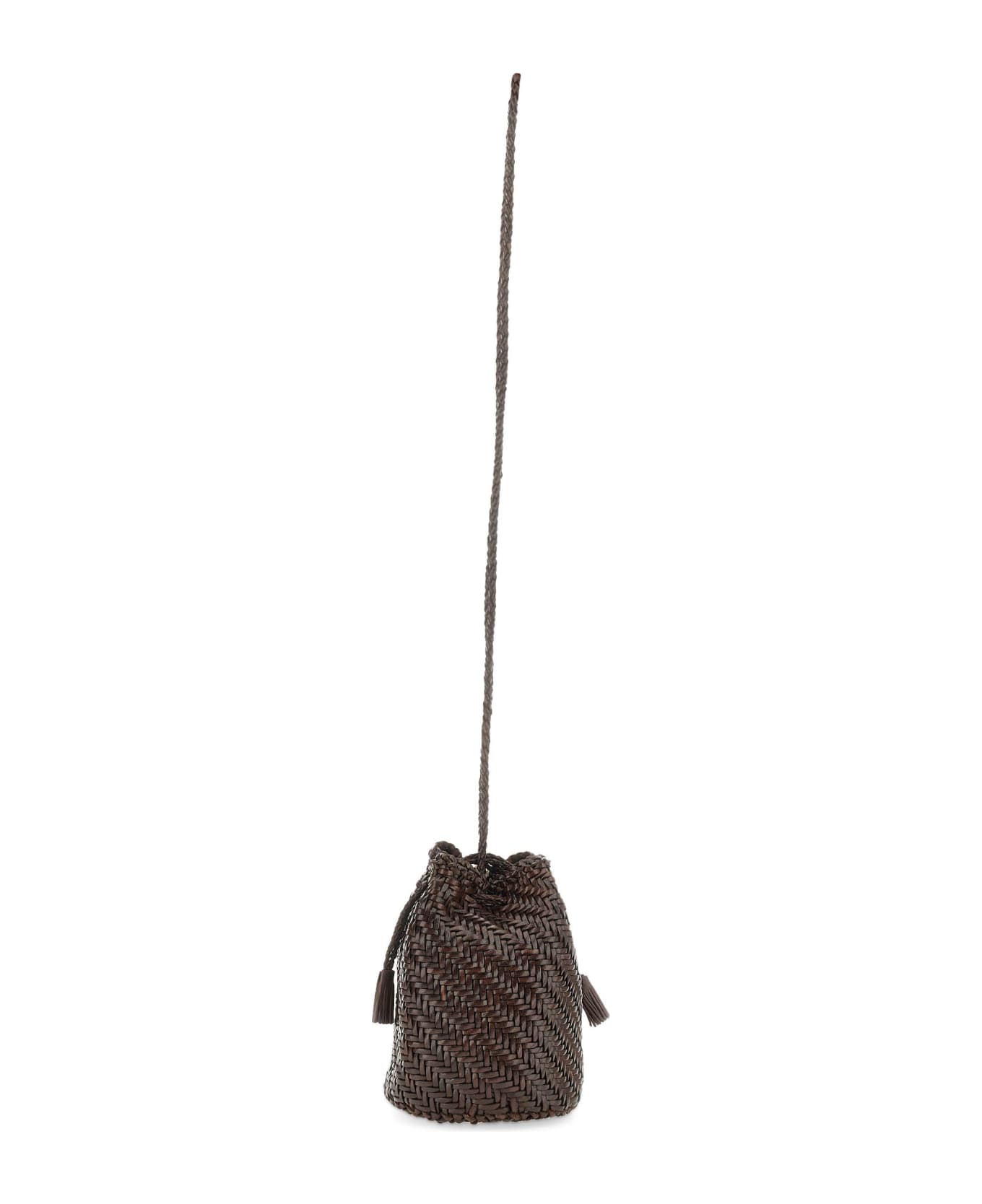 Dragon Diffusion Pompom Double Jump Tan Bag - BROWN