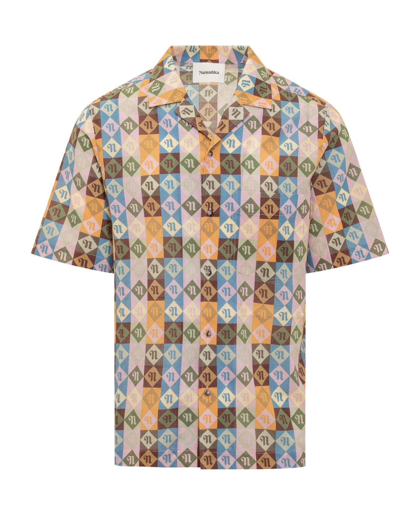 Nanushka Bodil Camp Shirt - DIAMOND CHECK シャツ
