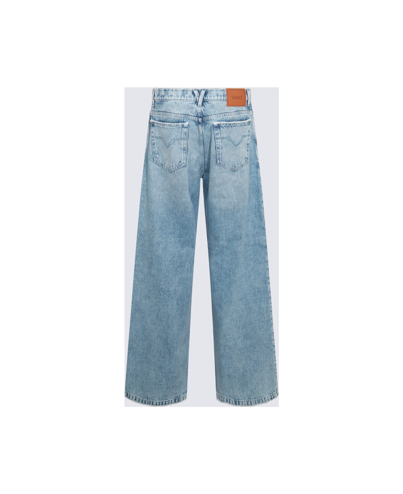 Versace Light Blue Cotton Jeans - Blue