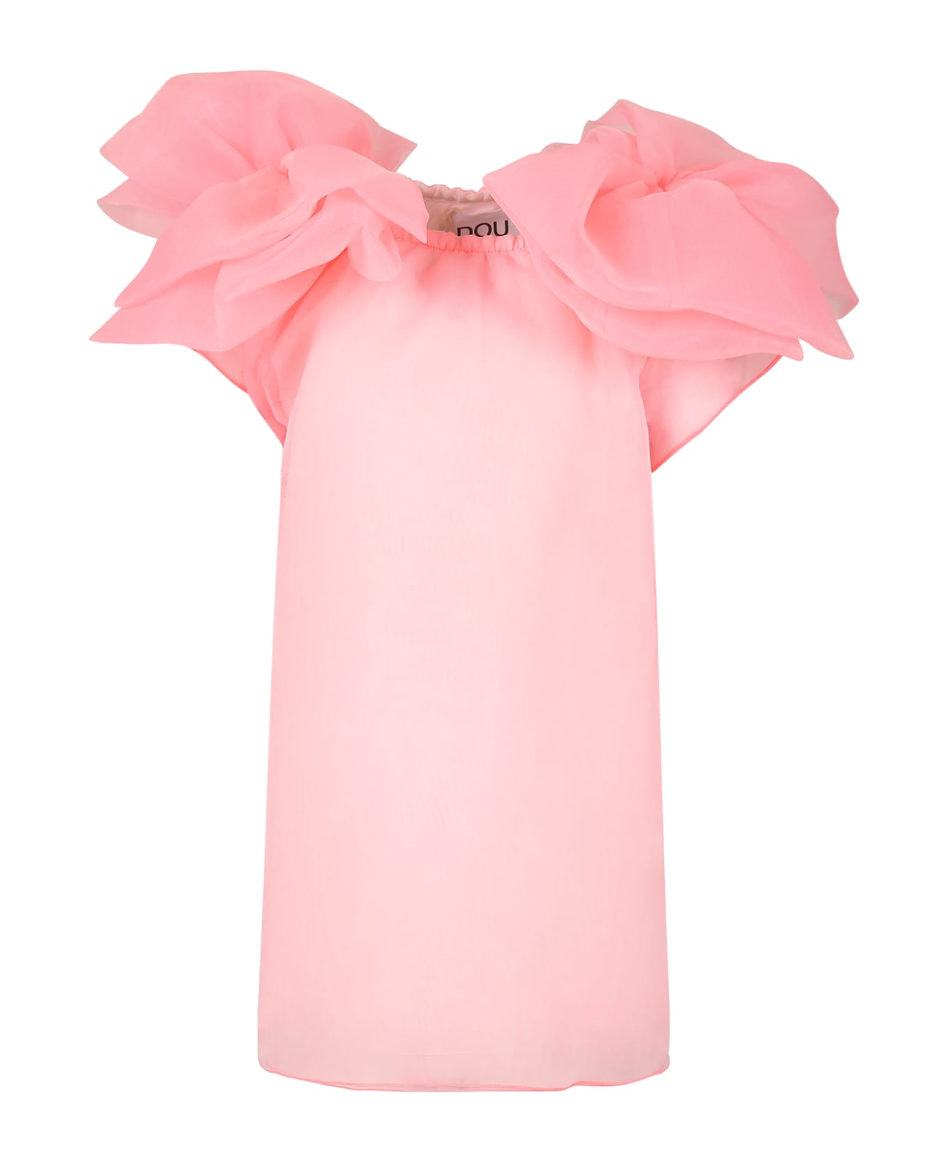 Douuod Pink Dress For Girl With Bows - Pink