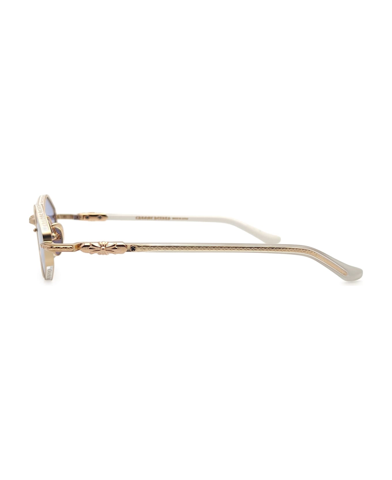Chrome Hearts Nip Slip - Matte Gold Plated / White Sunglasses - Gold