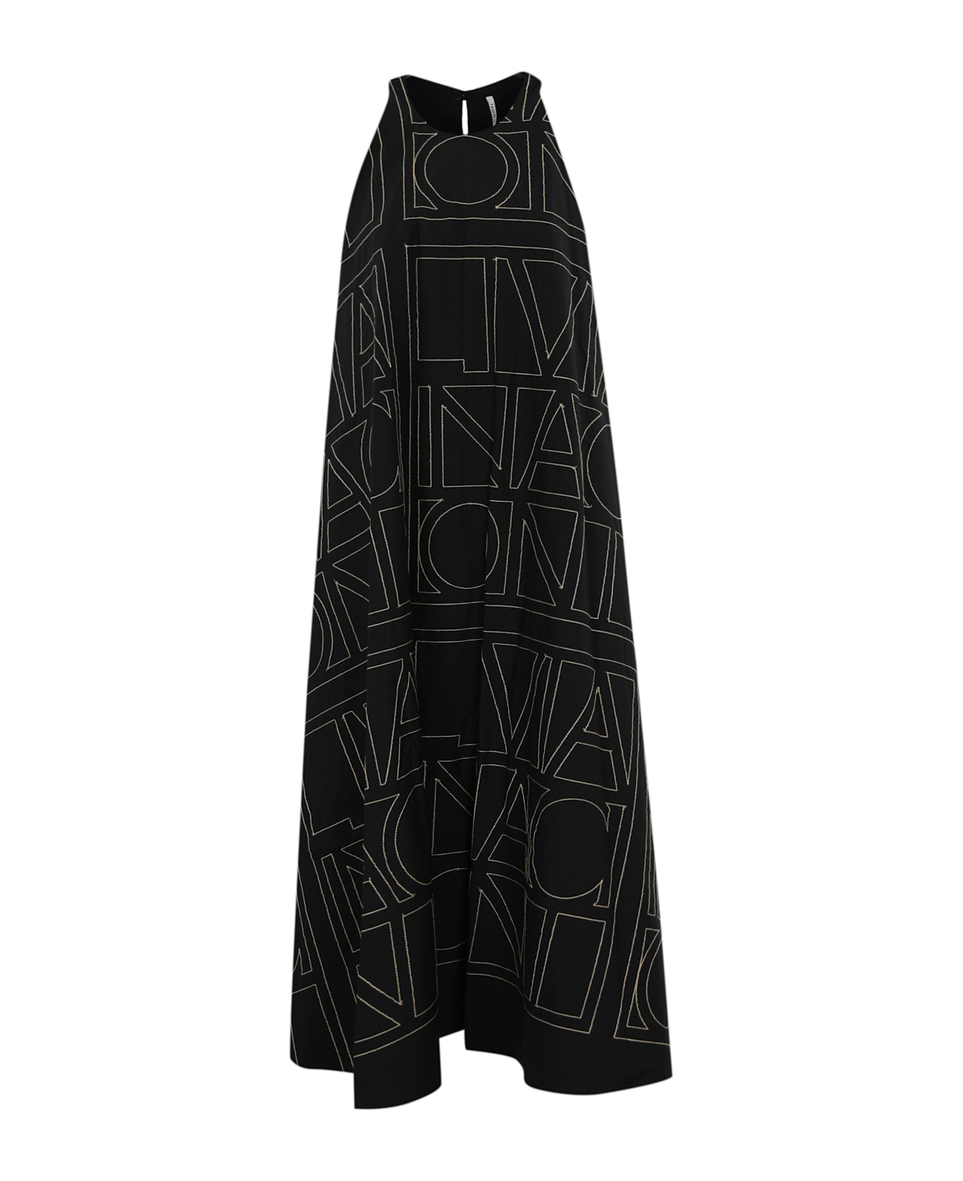 Liviana Conti Cotton Dress With Logo Embroidery - Ricamologo