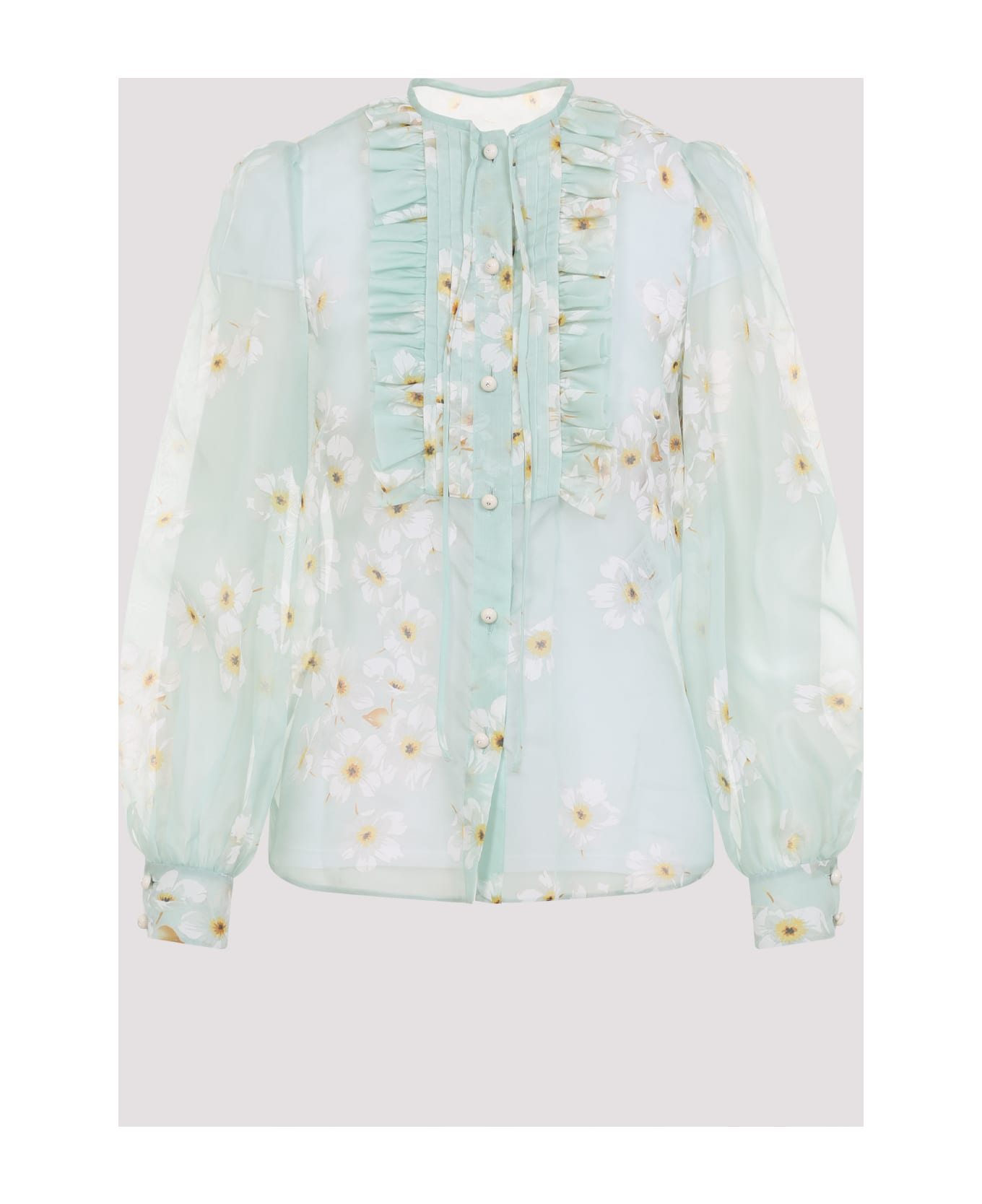 Valentino Silk Shirt - Dirty Sage Multicolor