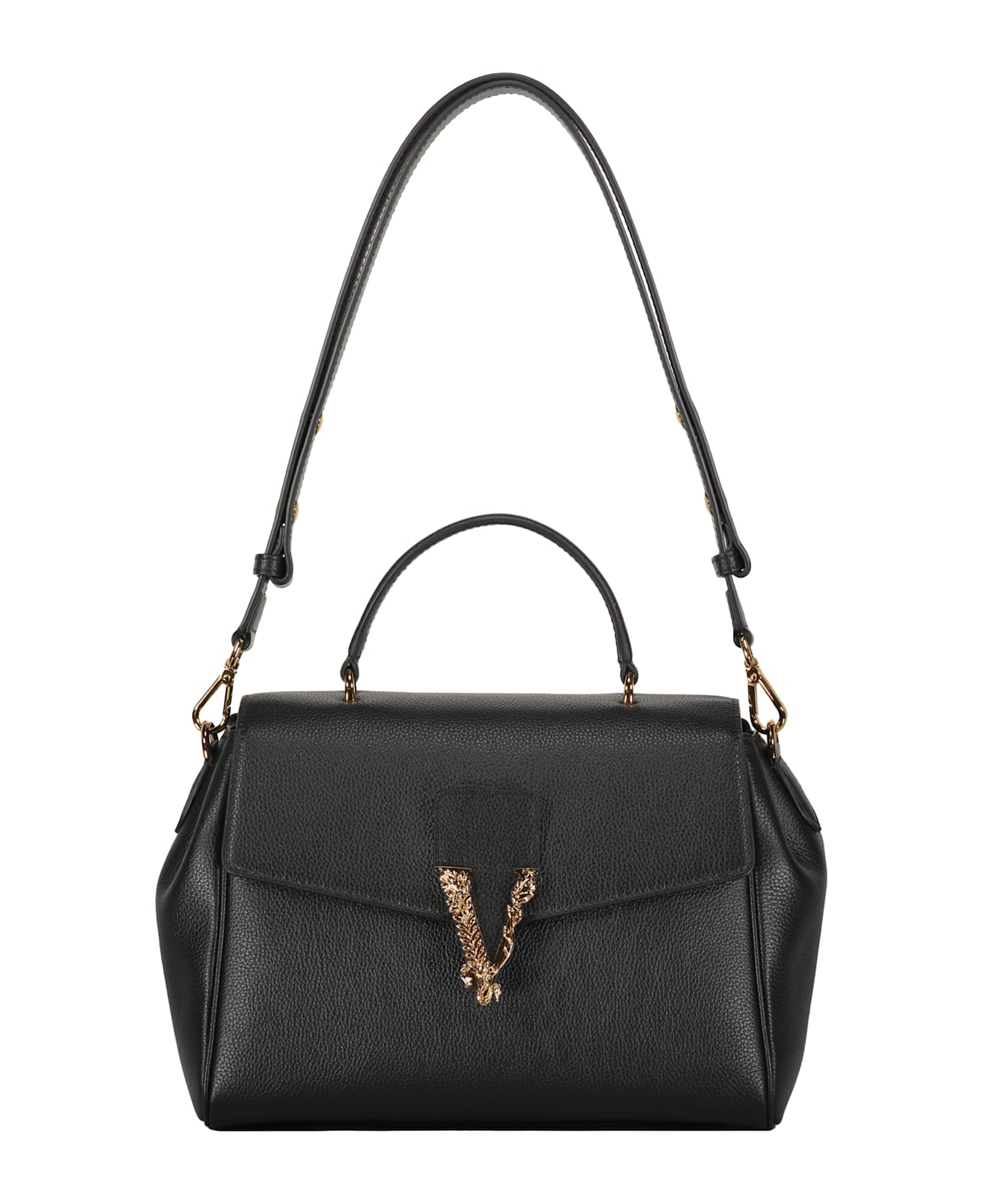 Versace Leather Crossbody Bag - black
