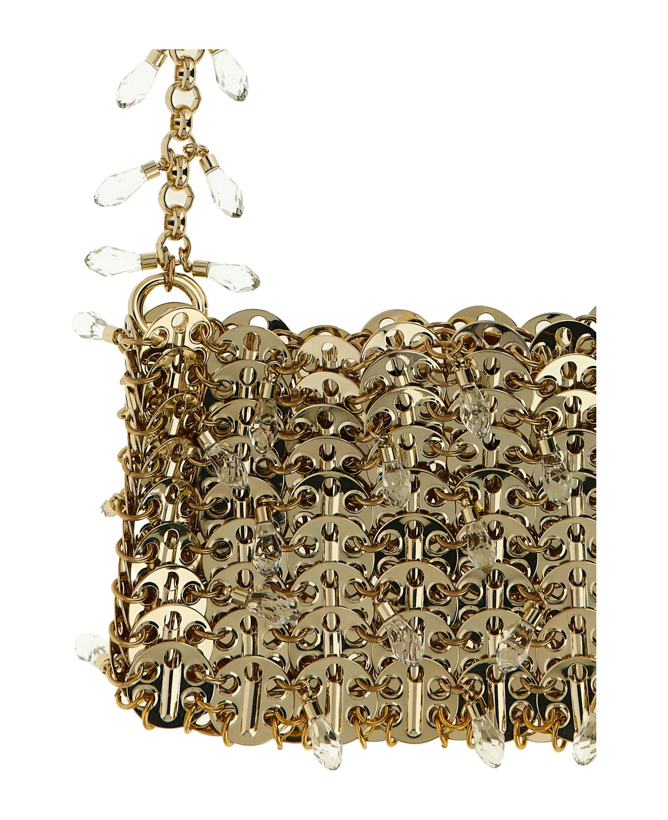 Paco Rabanne '1969 Nano Crystal' Shoulder Bag - Gold