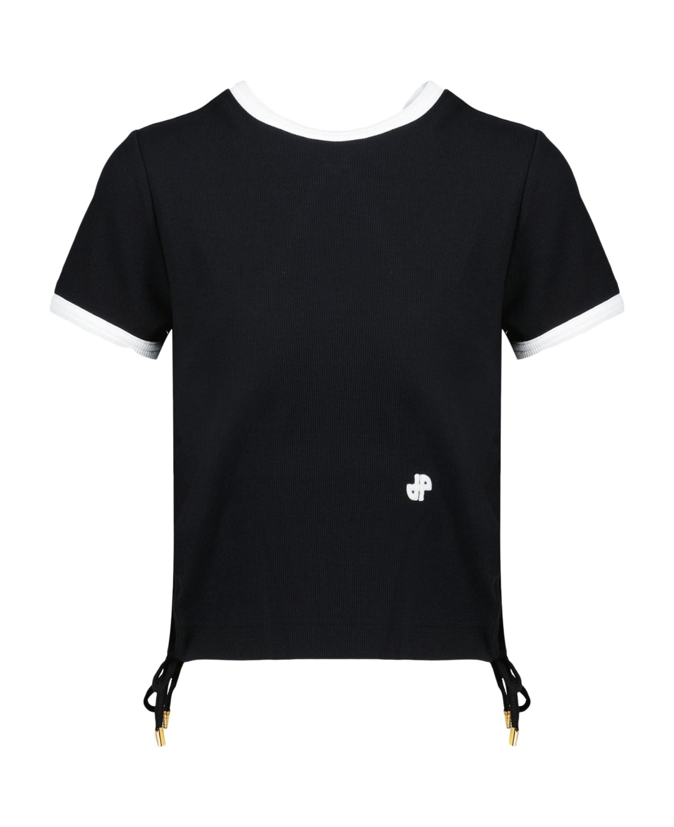 Patou Black Stretch-cotton T-shirt - Black
