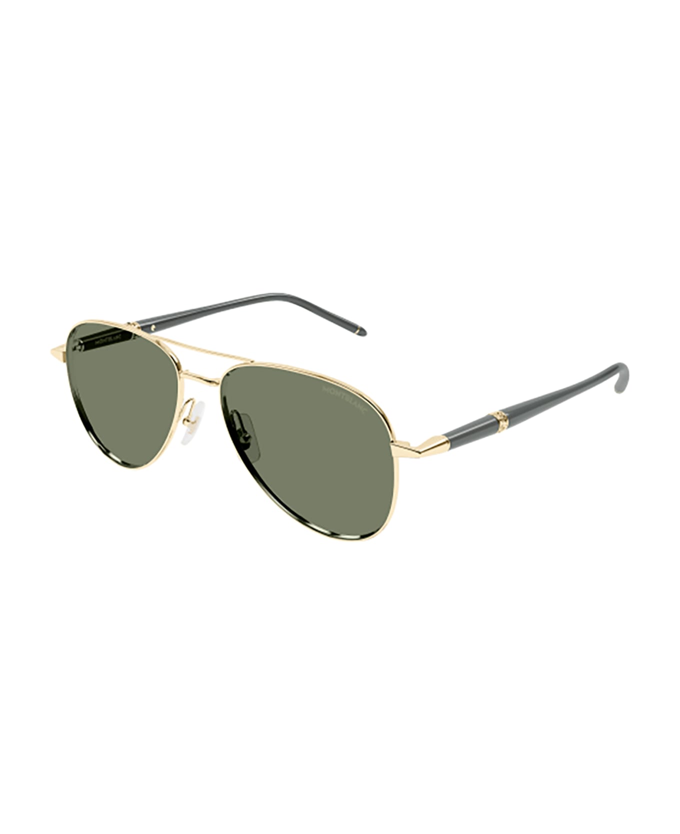 Montblanc MB0345S Sunglasses - Gold Grey Green サングラス