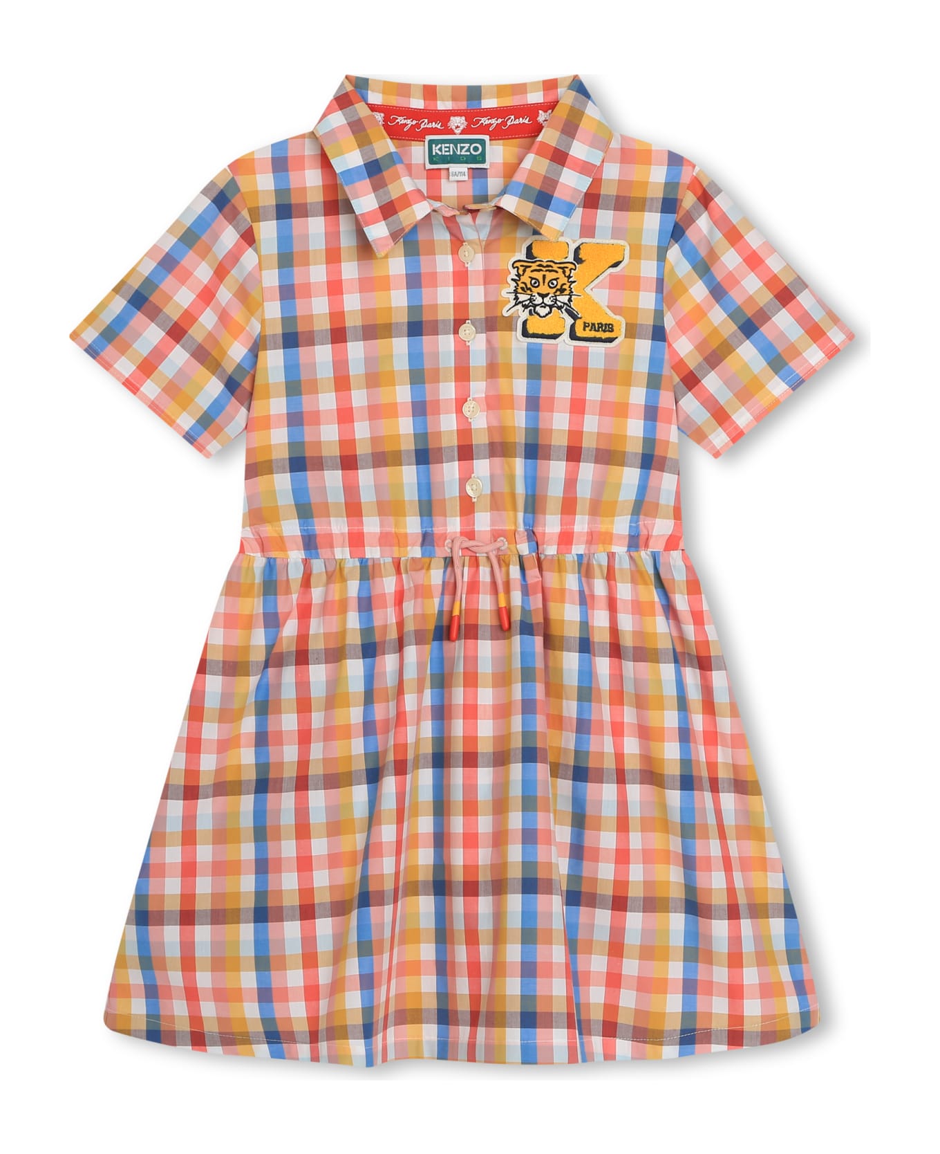 Kenzo Kids Abito Chemisier A Quadretti - Multicolor ワンピース＆ドレス