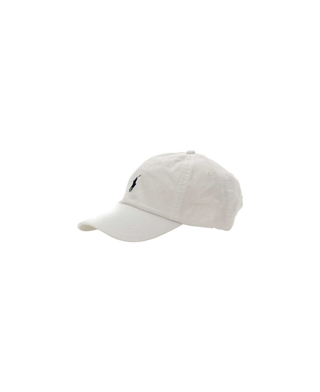 Polo Ralph Lauren "core Replen" Cotton Baseball Hat - WHITE