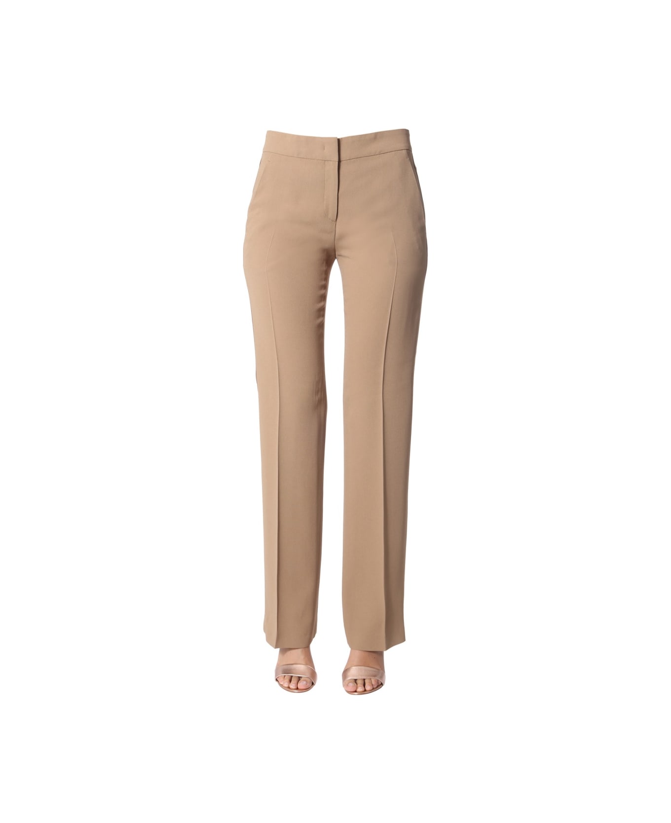 N.21 Pants With Side Band - BEIGE