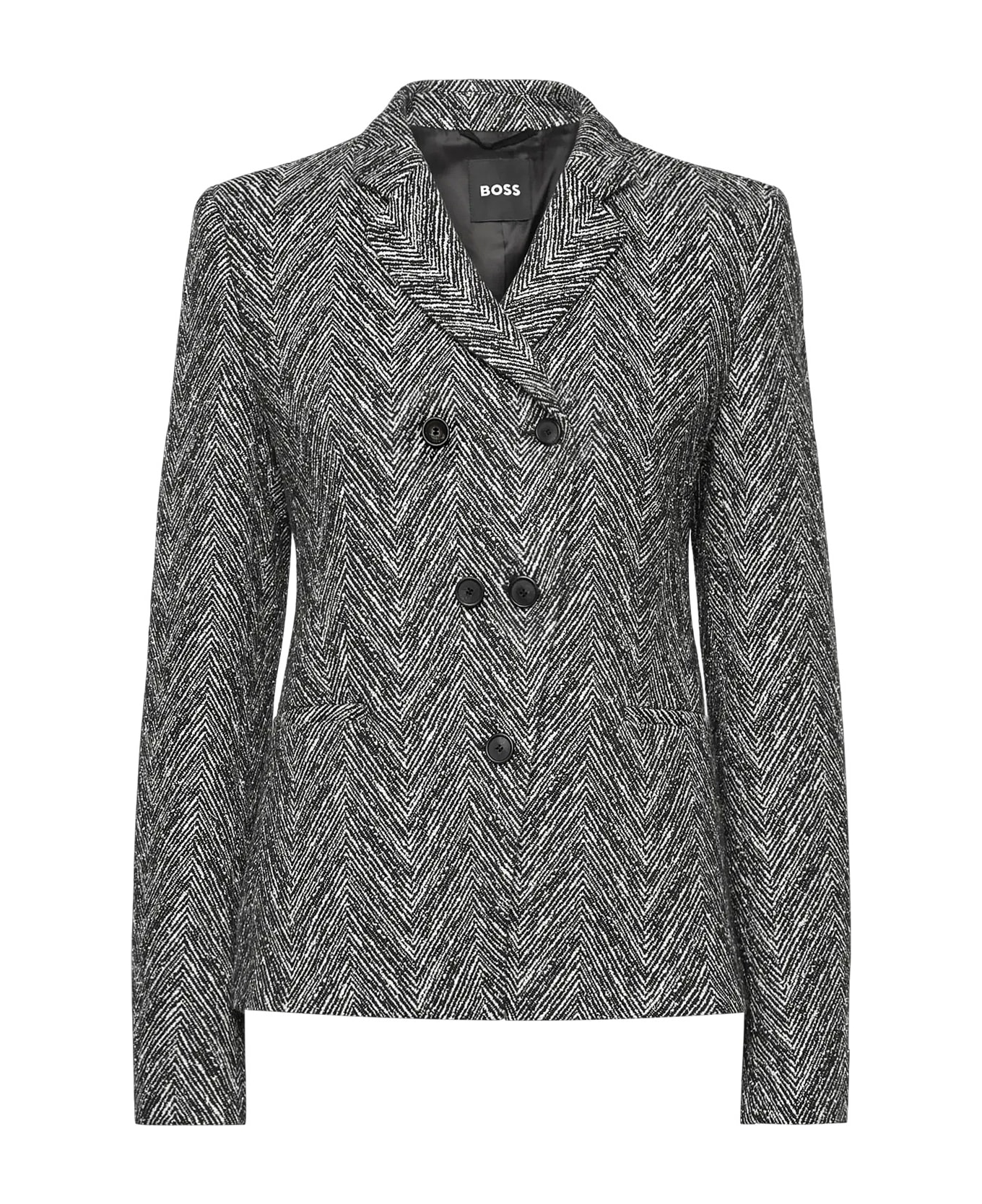 Hugo Boss Jiarna Herringbone Fabric Coat - OPEN MISCELLANEOUS