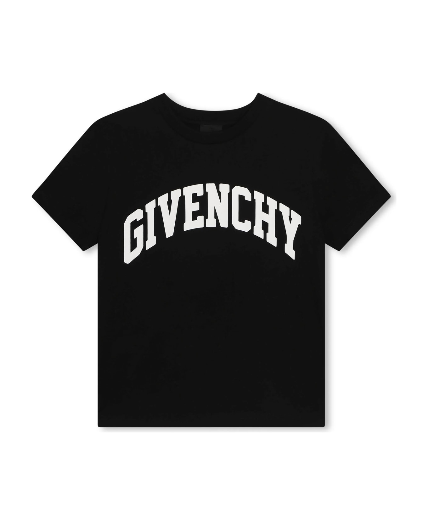 Givenchy Black T-shirt With Arched Logo - Black Tシャツ＆ポロシャツ