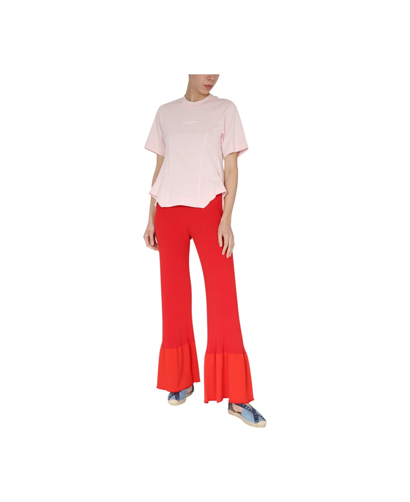 Stella McCartney Ribbed Knit Trousers - RED ボトムス